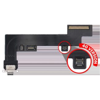 Ladebuchse Flexkabel für iPad Air 4 / iPad Air 5 (Cellular) (Aftermarket Plus) (Black (Schwarz))