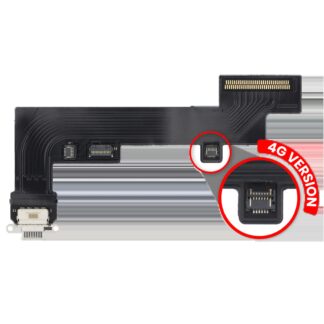 Ladebuchse Flexkabel für iPad Air 4 / iPad Air 5 (Cellular) (Aftermarket Plus) (White (Weiß))