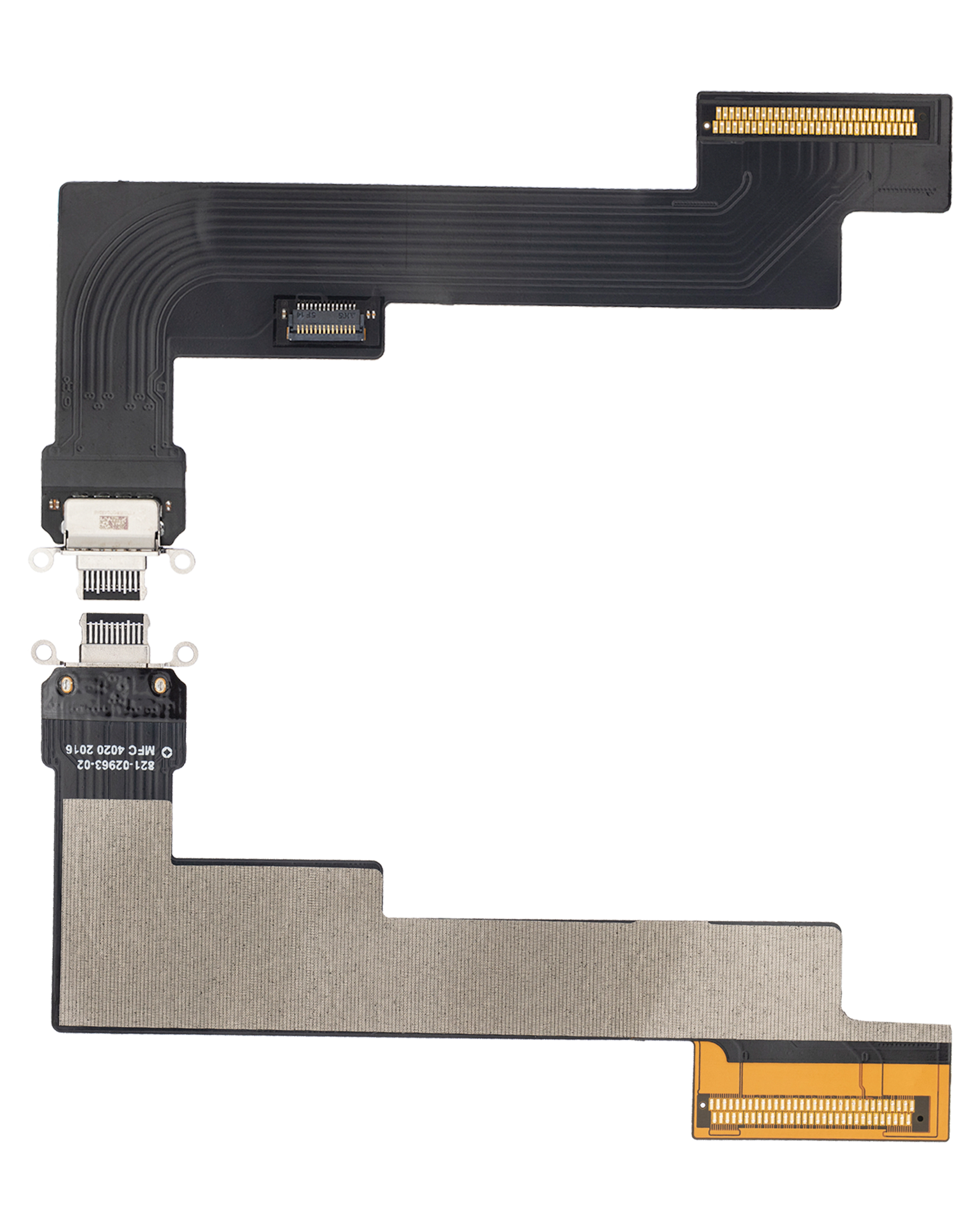 Ladebuchse Flexkabel für iPad Air 4 (nur WiFi) (Aftermarket Plus) (Black (Schwarz)) – Bild 2