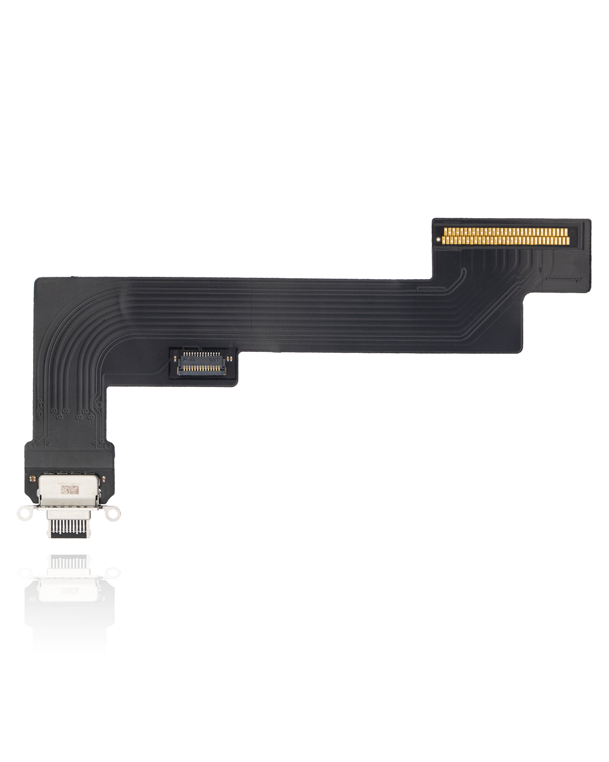 Ladebuchse Flexkabel für iPad Air 4 (nur WiFi) (Aftermarket Plus) (Black (Schwarz)) – Bild 3