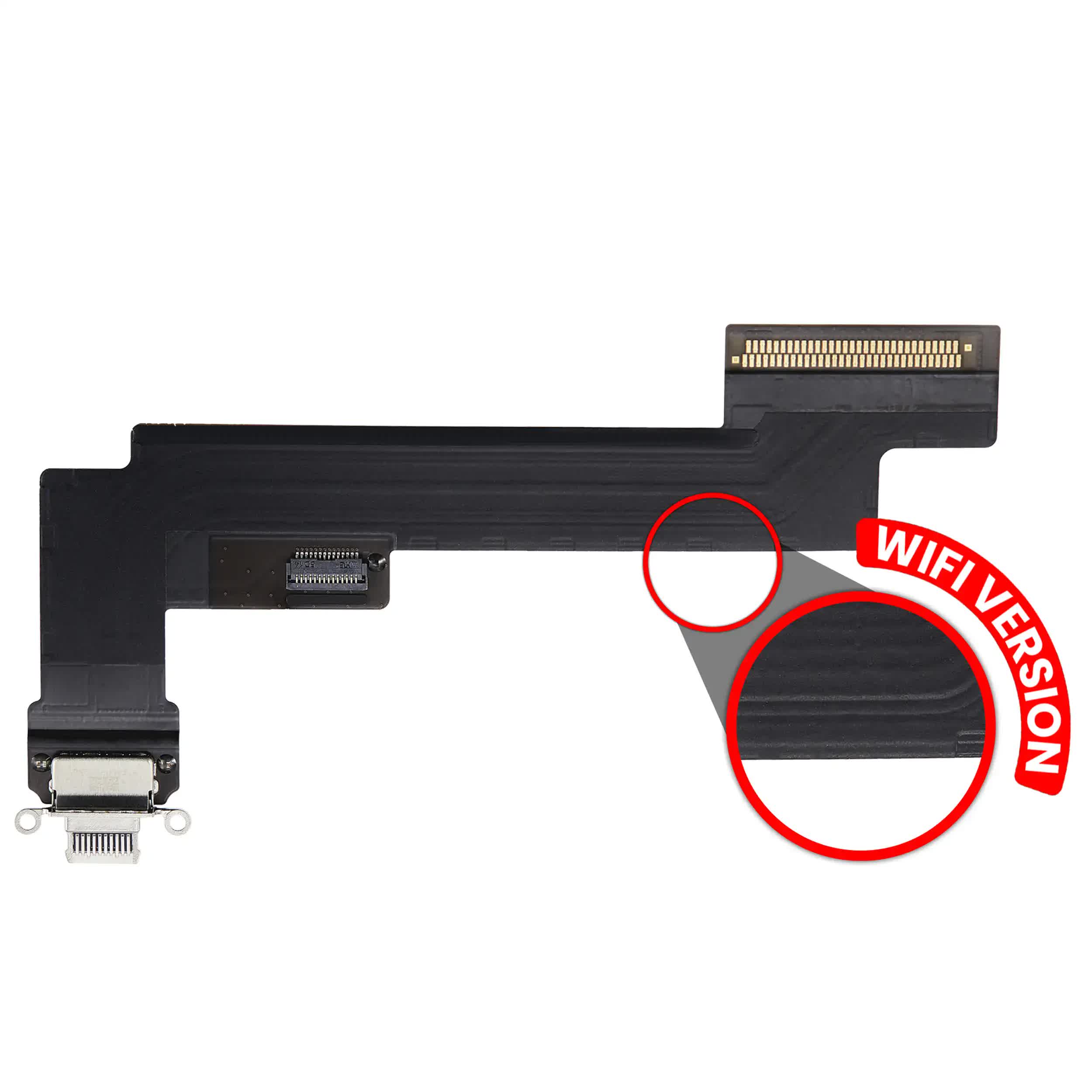 Ladebuchse Flexkabel für iPad Air 5 (nur WiFi) (Premium) (Starlight)