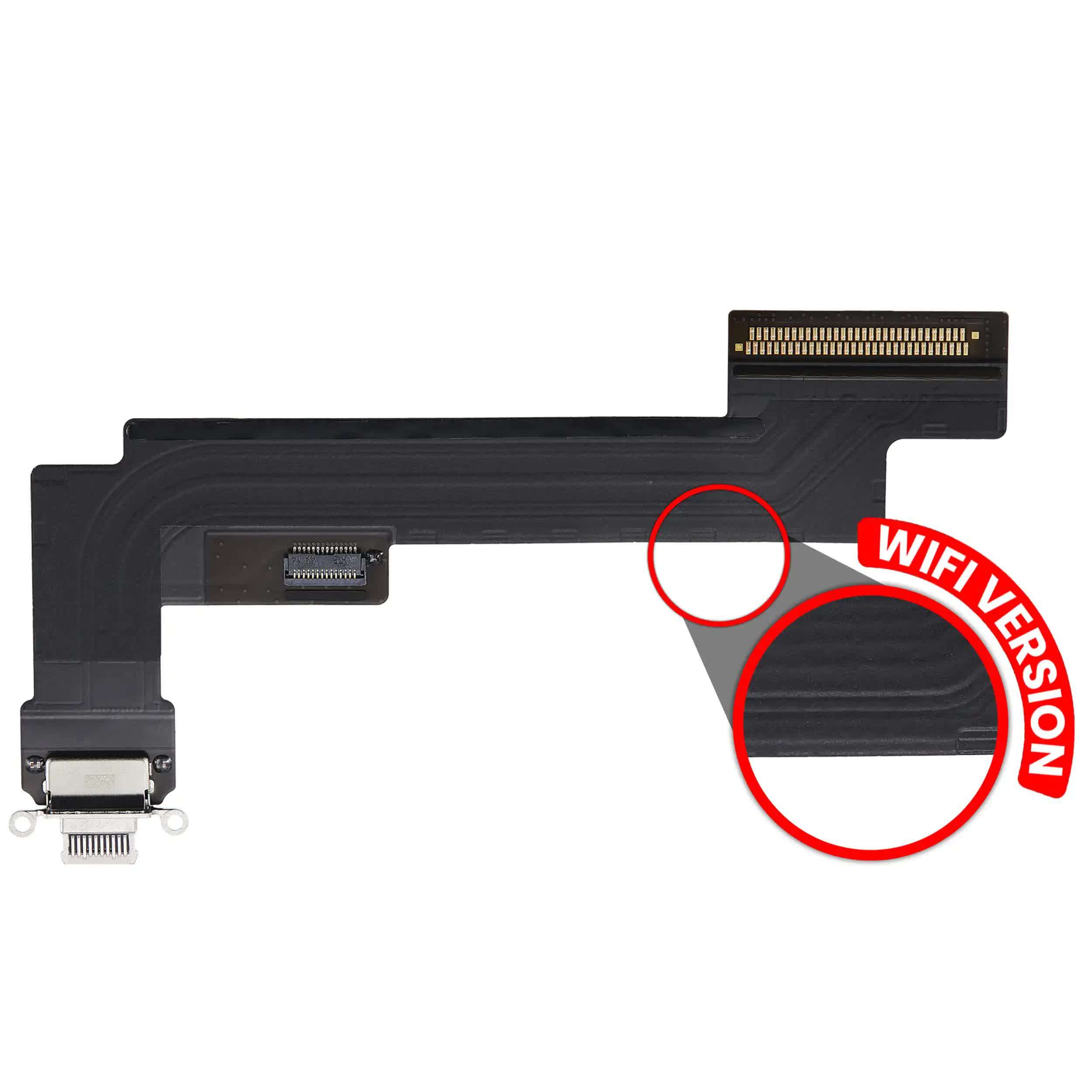 Ladebuchse Flexkabel für iPad Air 5 (nur WiFi) (Premium) (Pink (Rosa))