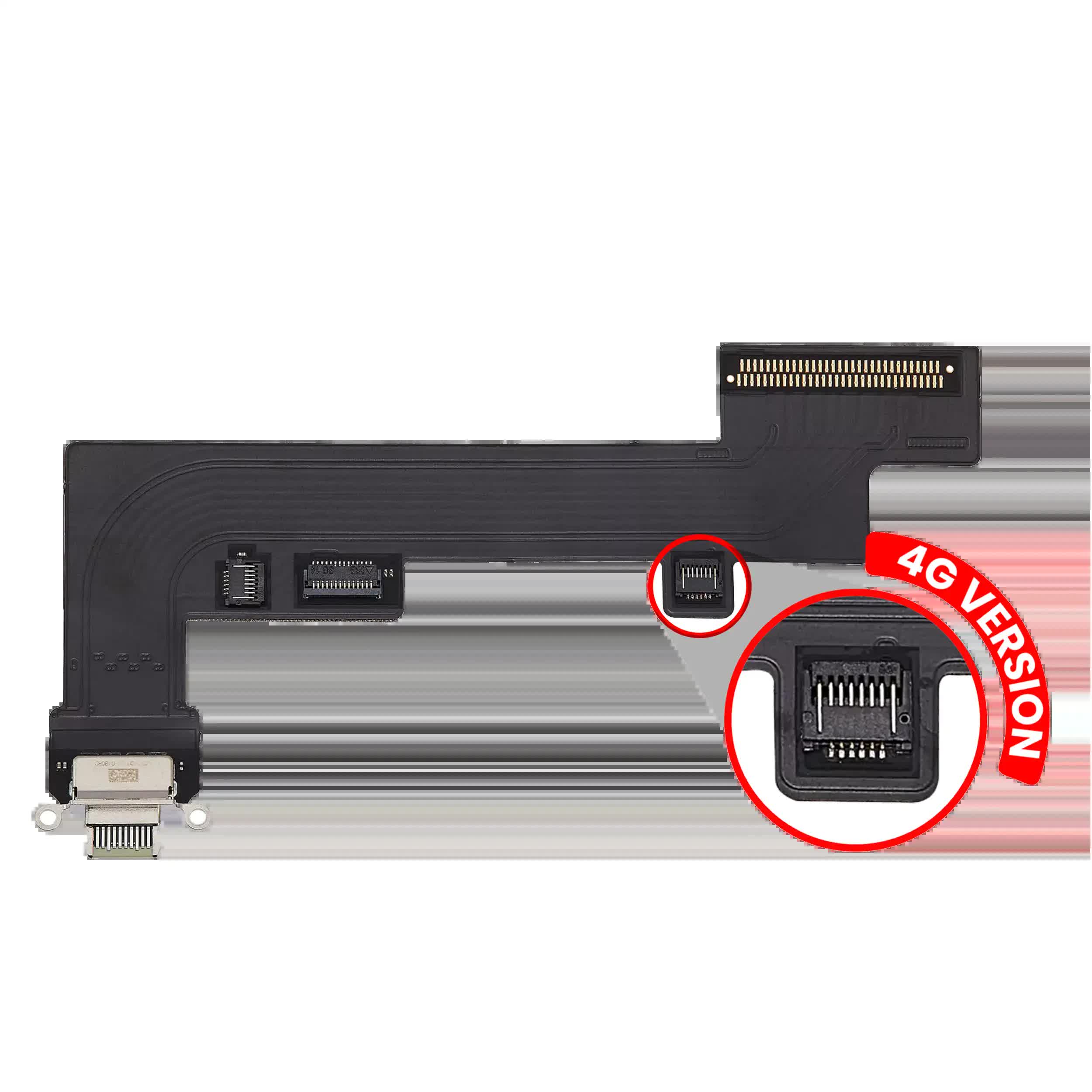 Ladebuchse Flexkabel für iPad Air 4 / iPad Air 5 (Cellular) (Aftermarket Plus) (Green (Grün))