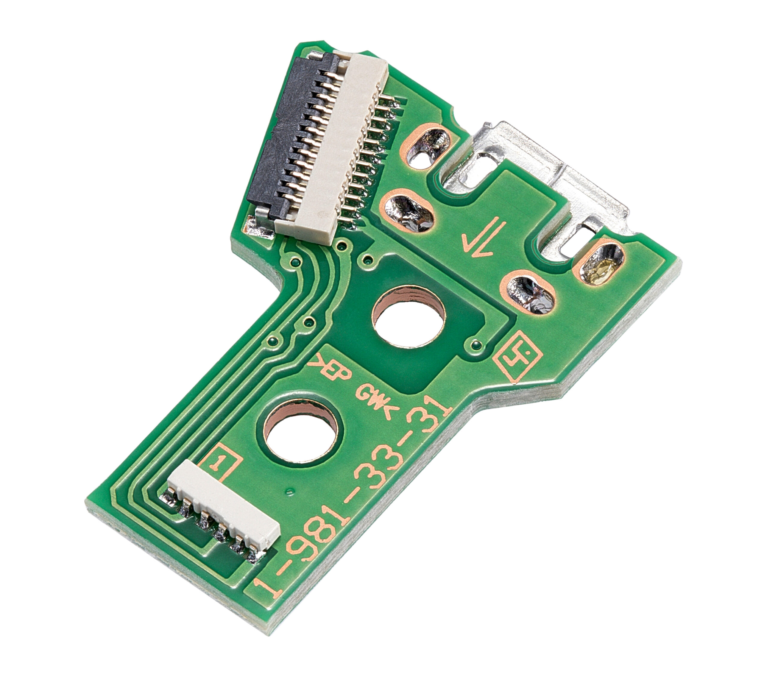 Micro USB Ladebuchse mit 12-Pin Flexkabel für PlayStation 4 Controllers (Version 4: JDS-040) – Bild 4