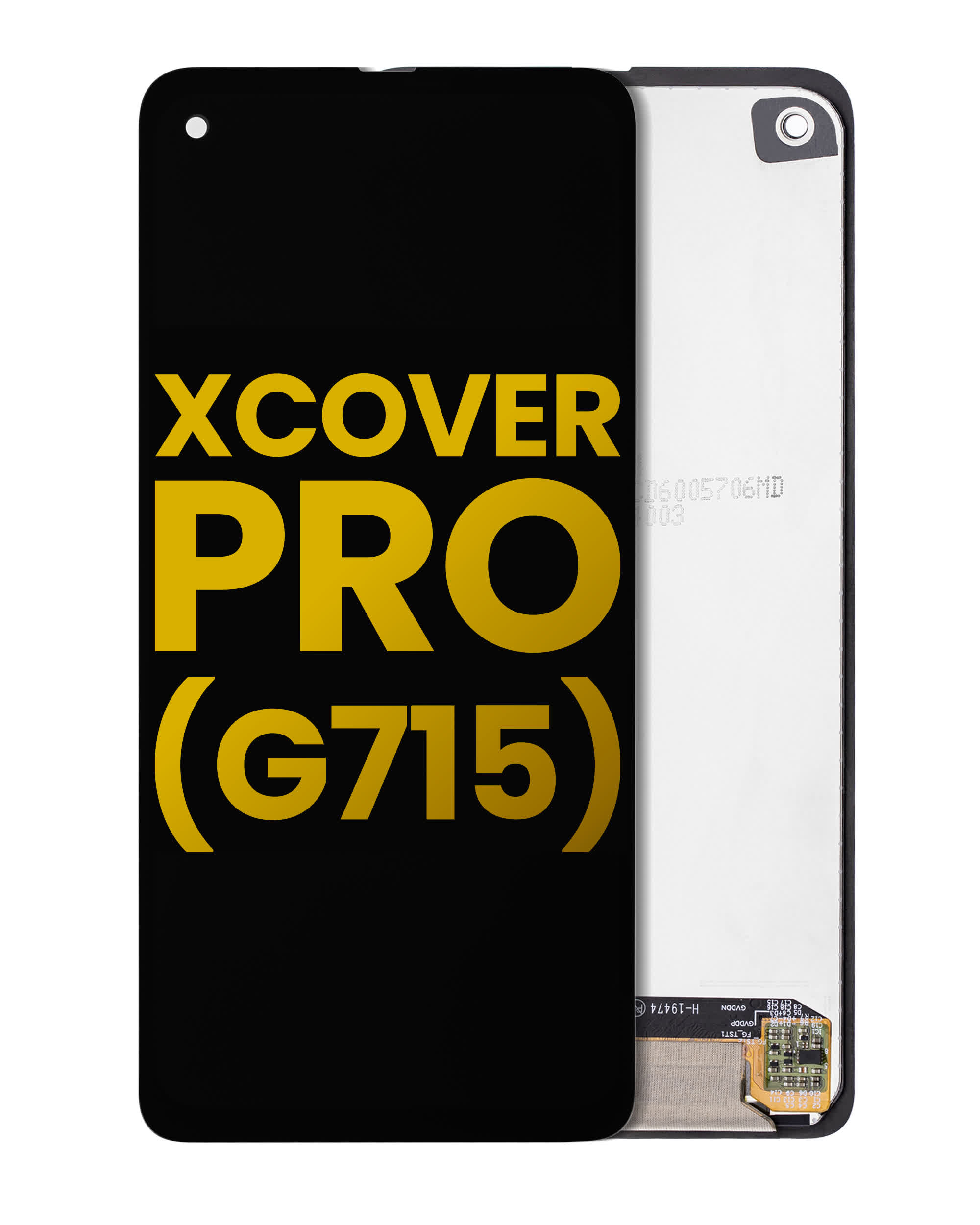 LCD Display ohne Rahmen für Samsung Galaxy XCover Pro (G715) (professionell aufgearbeitet) (Black (Schwarz))