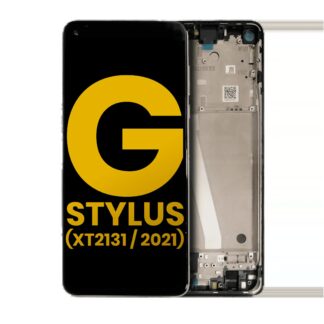 LCD Display mit Rahmen für Motorola Moto G Stylus 5G (XT2131 / 2021) (professionell aufgearbeitet) (Cosmic Emerald)