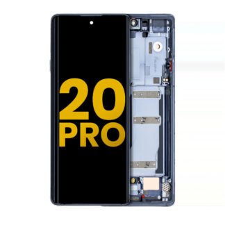 OLED Display mit Rahmen für TCL 20 Pro 5G (professionell aufgearbeitet) (Moondust Gray)
