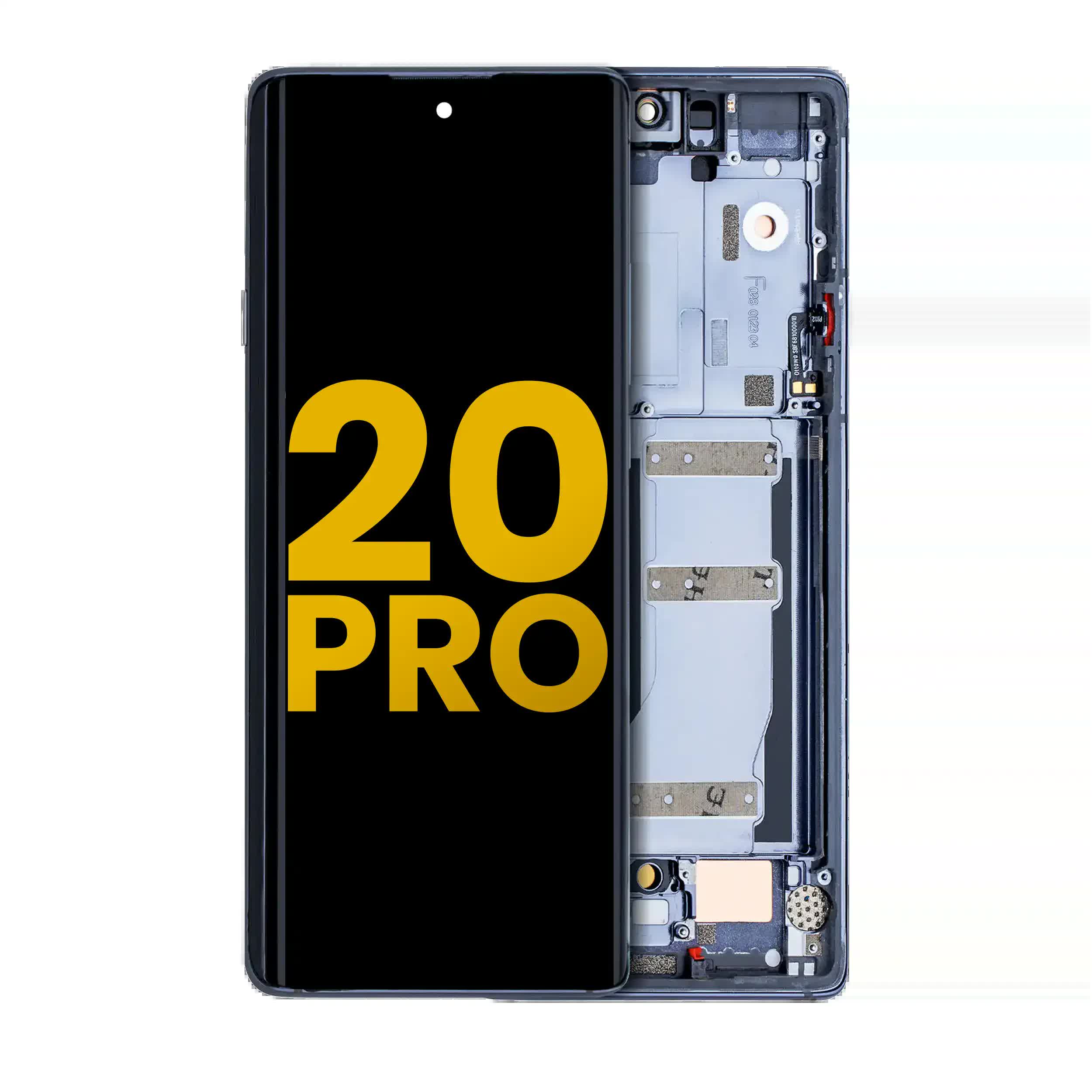 OLED Display mit Rahmen für TCL 20 Pro 5G (professionell aufgearbeitet) (Moondust Gray)