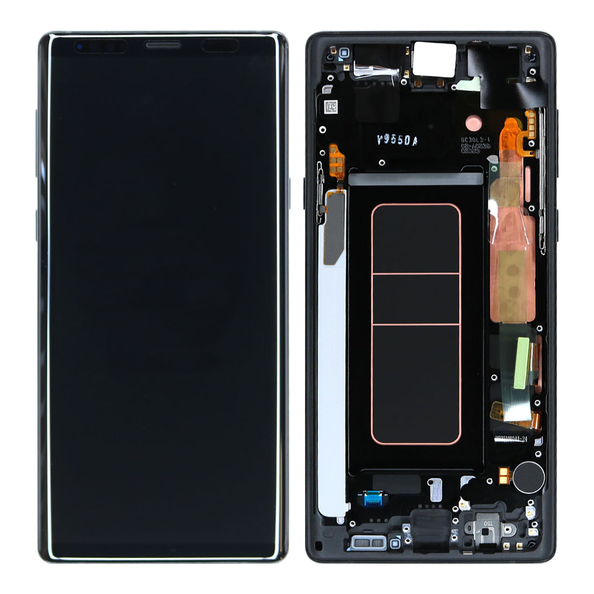 Samsung Galaxy Note 9 N960F Display und Touchscreen-Digitizer mit Rahmen Midnight Black Service Pack – Bild 3