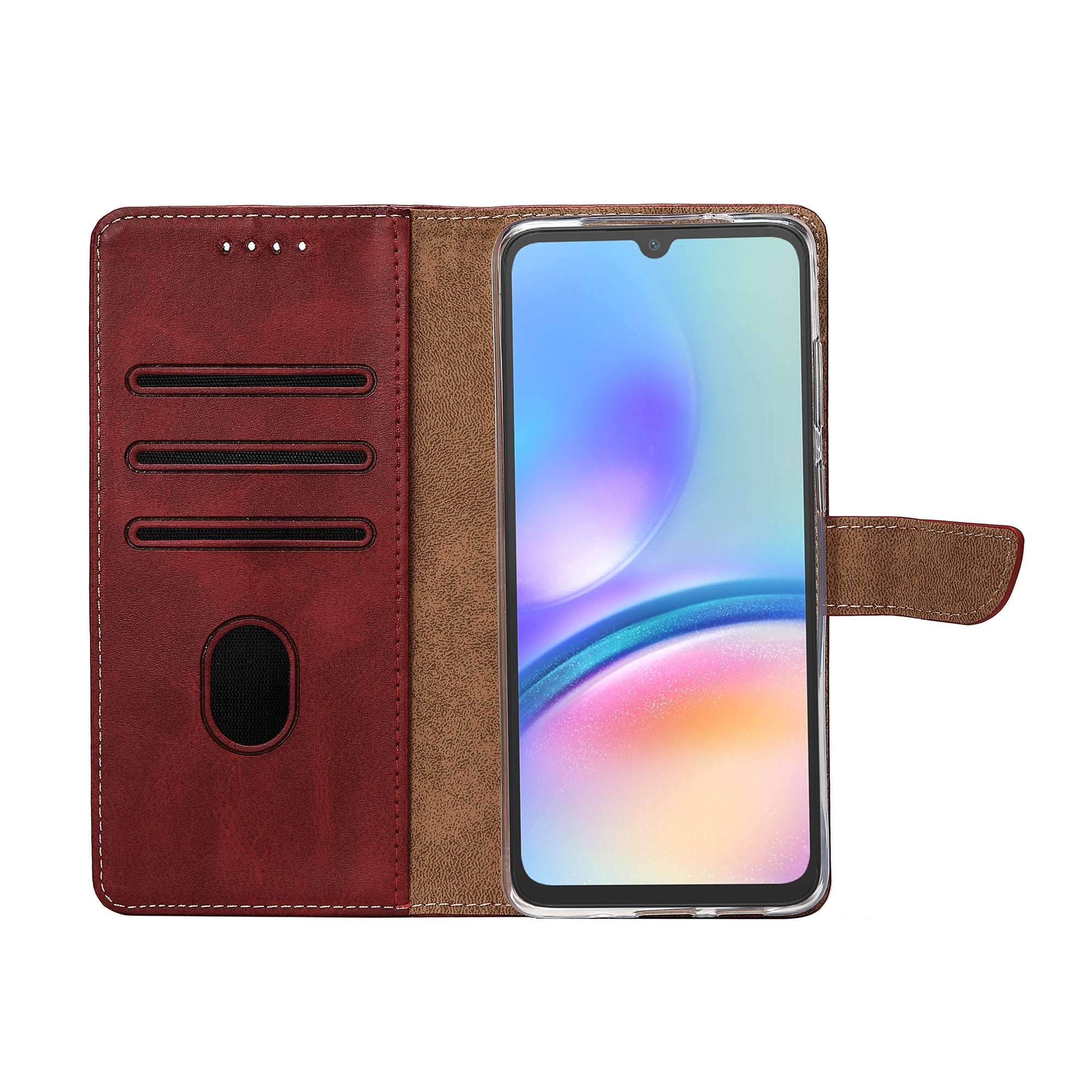 Rixus Buchhülle für Samsung Galaxy A05s Dark Red – Bild 5