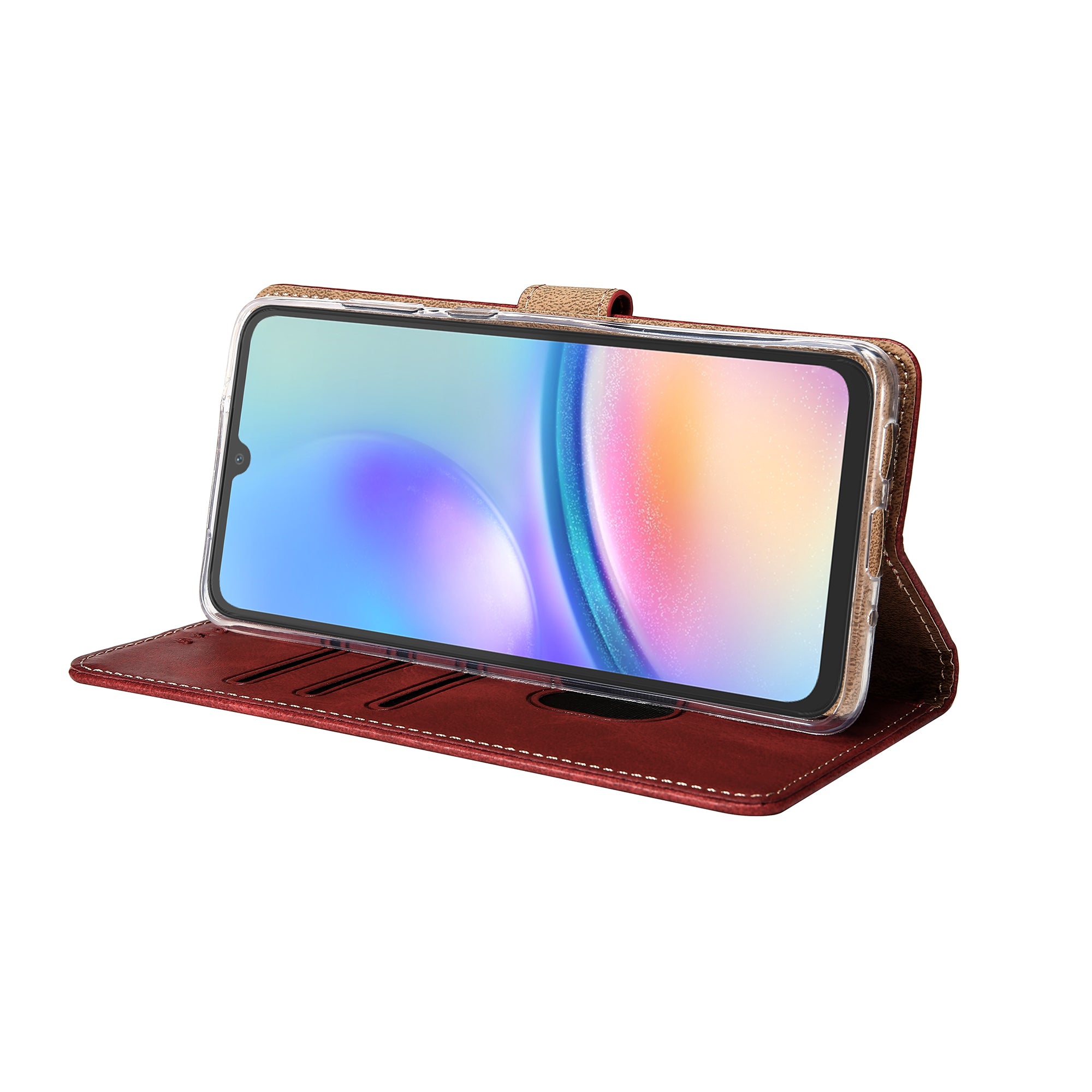 Rixus Buchhülle für Samsung Galaxy A05s Dark Red – Bild 6