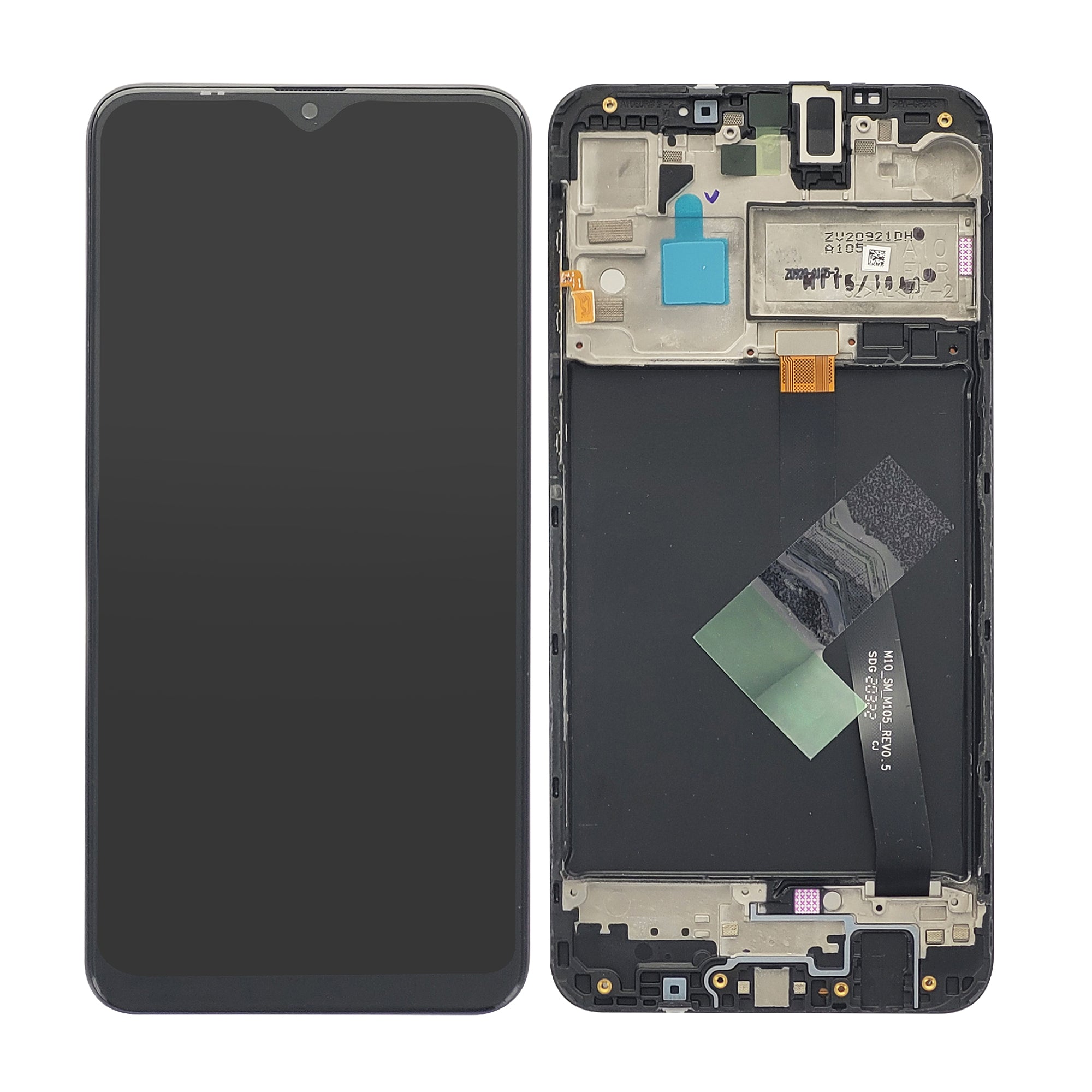 Samsung Galaxy A10 A105F Display und Touchscreen-Digitizer mit Rahmen Black Service Pack – Bild 3