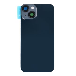 Für Apple iPhone 14 Rückglas ohne NFC, Enlarged Kamera Rahmen Midnight kompatibel