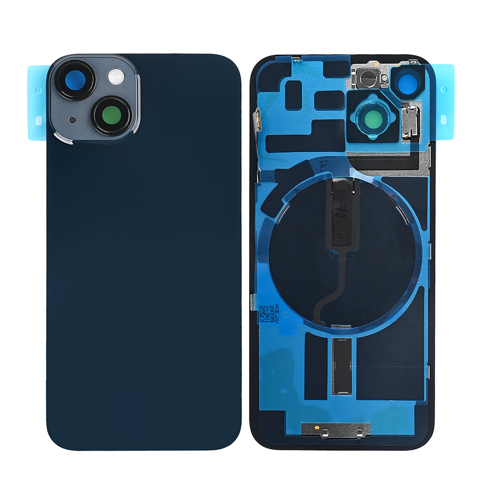 Für Apple iPhone 14 Rückglas ohne NFC, Enlarged Kamera Rahmen Midnight kompatibel – Bild 3