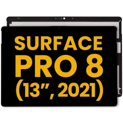 LCD Display mit Touchscreen-Digitizer für Microsoft Surface Pro 8 (professionell aufgearbeitet) (Black (Schwarz))
