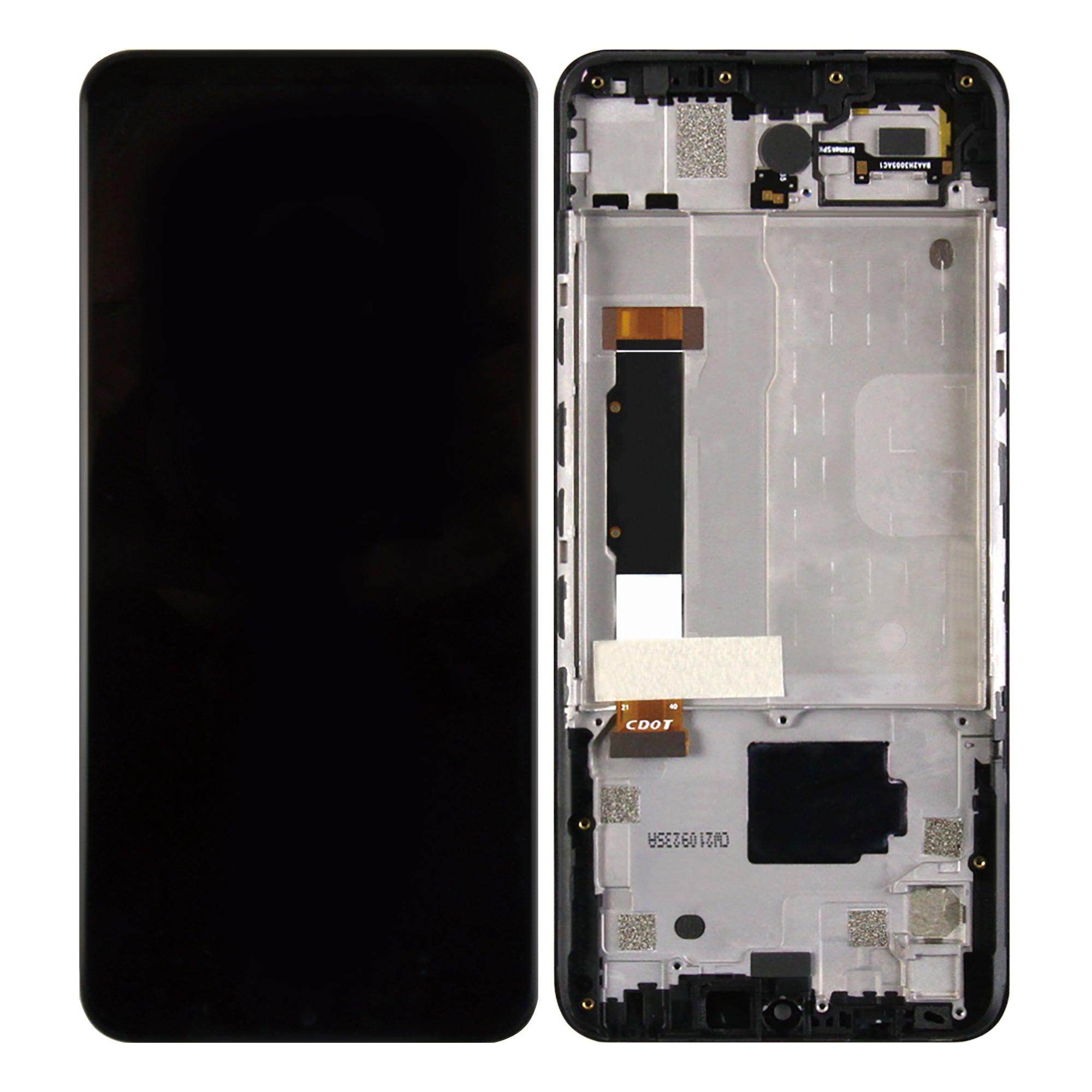 TCL 30 XE 5G T767W Display und Touchscreen-Digitizer mit Rahmen Shadow Black OEM – Bild 4