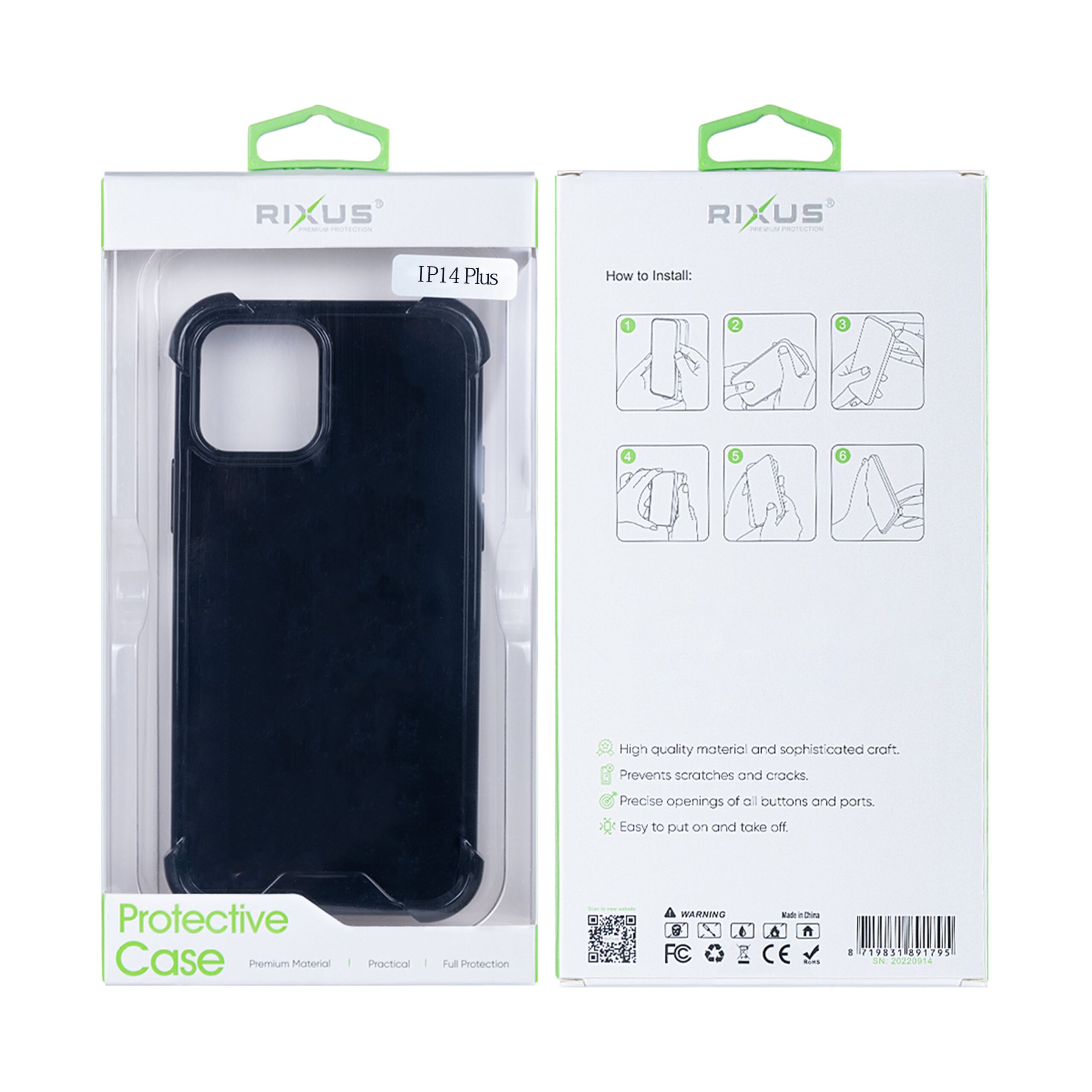 Rixus Anti-Burst Hülle für Apple iPhone 14 Plus Black – Bild 6