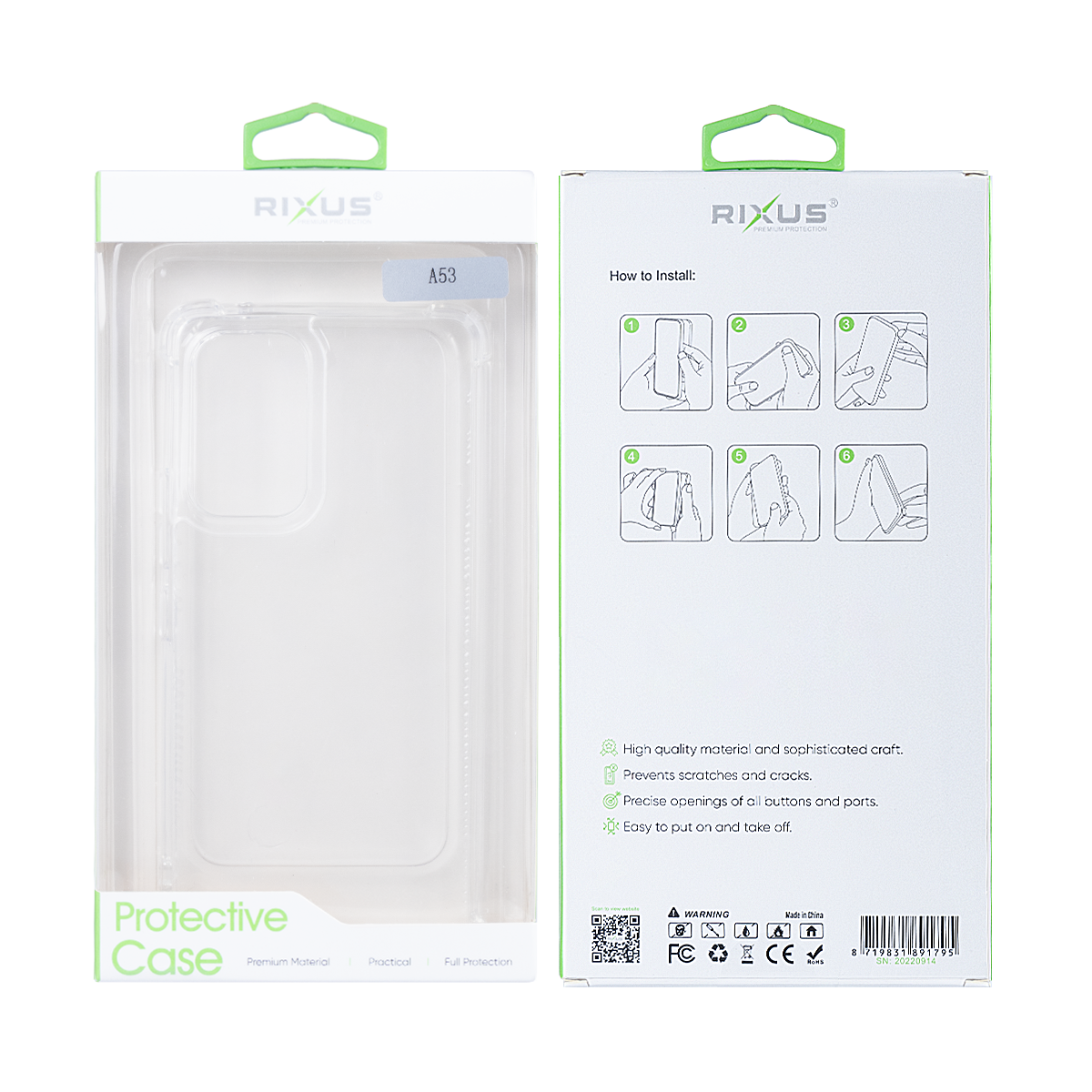 Rixus Anti-Burst Hülle für Samsung Galaxy A53 5G Transparent – Bild 6