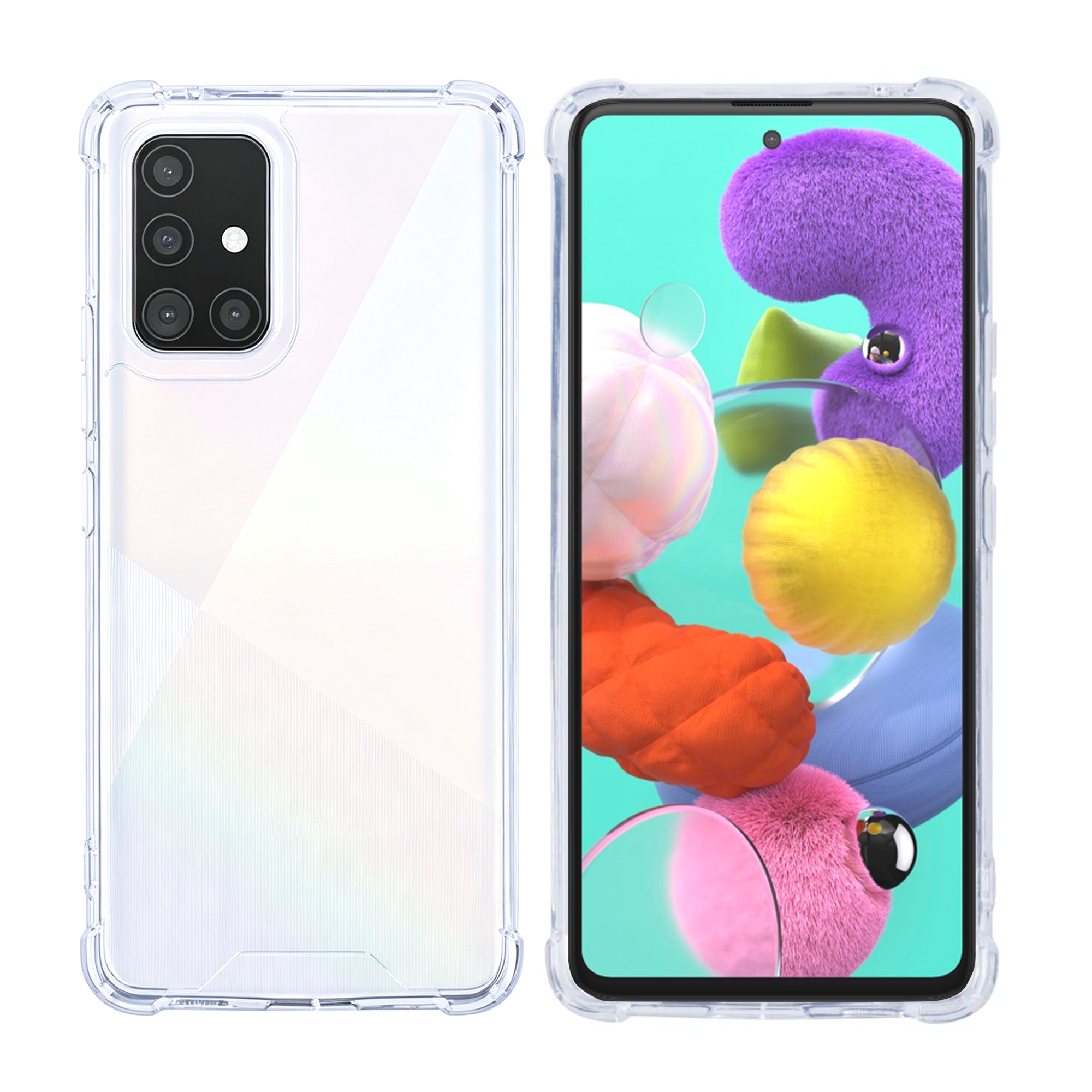 Rixus Anti-Burst Hülle für Samsung Galaxy A51 Transparent – Bild 3