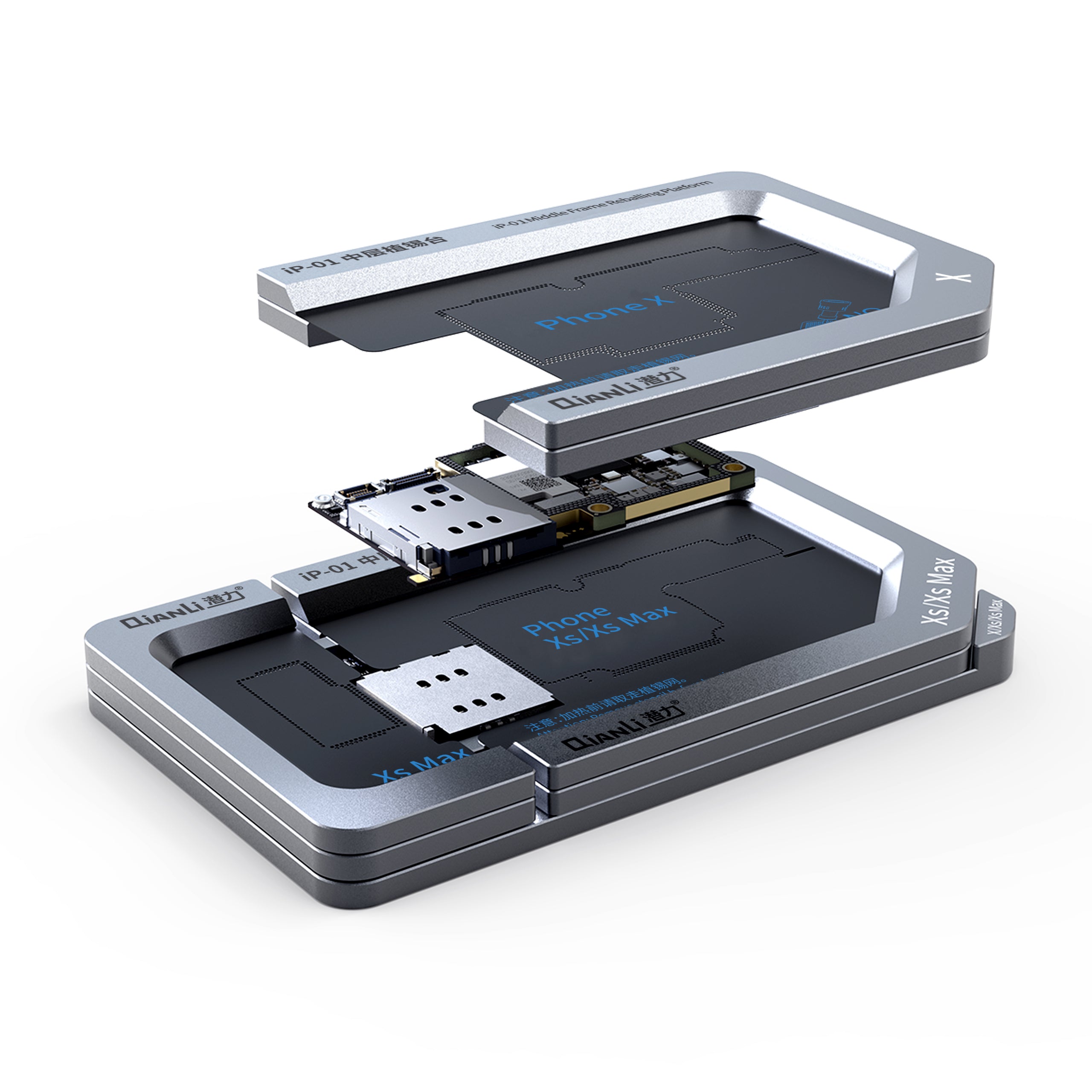 QIANLI iReball iP-01 Middle Rahmen Reballing Plattform für Apple iPhone X, iPhone XS,iPhone XS Max