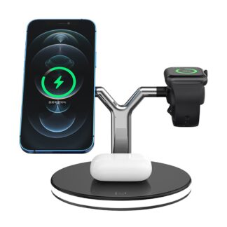 Rixus RXWC40 3 in 1 kabelloses Laden Dock für Apple iPhone 12 Series