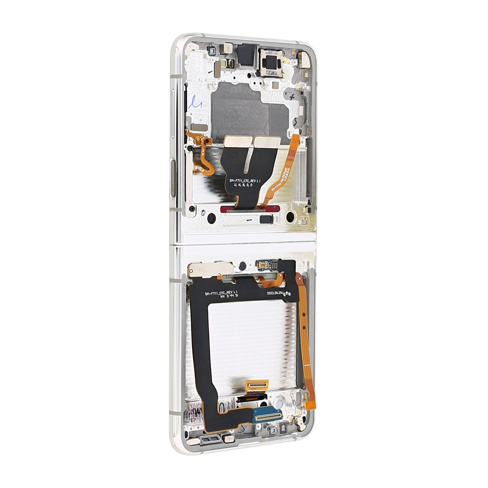 Samsung Galaxy Z Flip3 F711B Main Display und Touchscreen-Digitizer mit Rahmen Bespoke Silver Service Pack – Bild 4