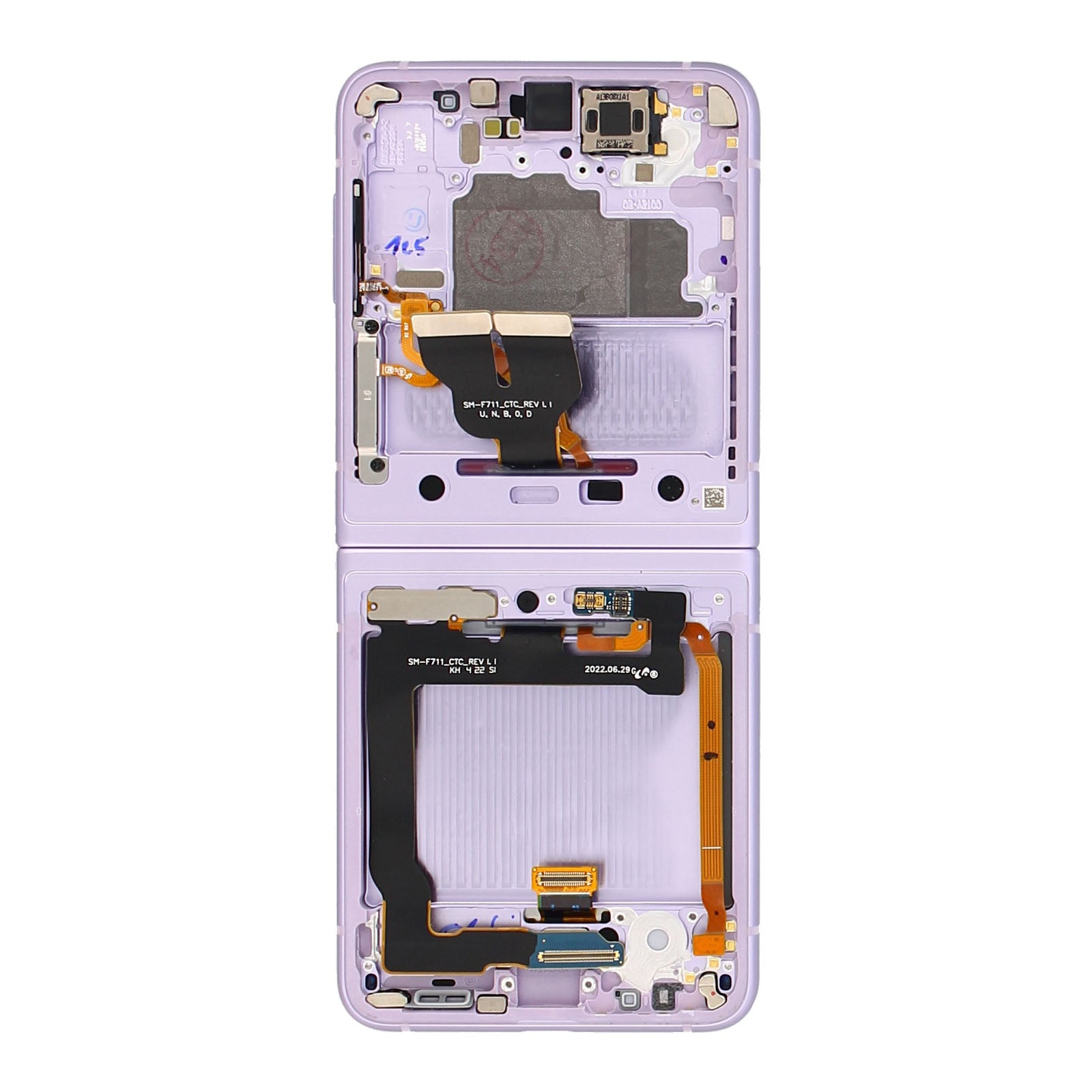 Samsung Galaxy Z Flip3 Main F711B Original Service Pack Display Rahmen Lavender – Bild 3