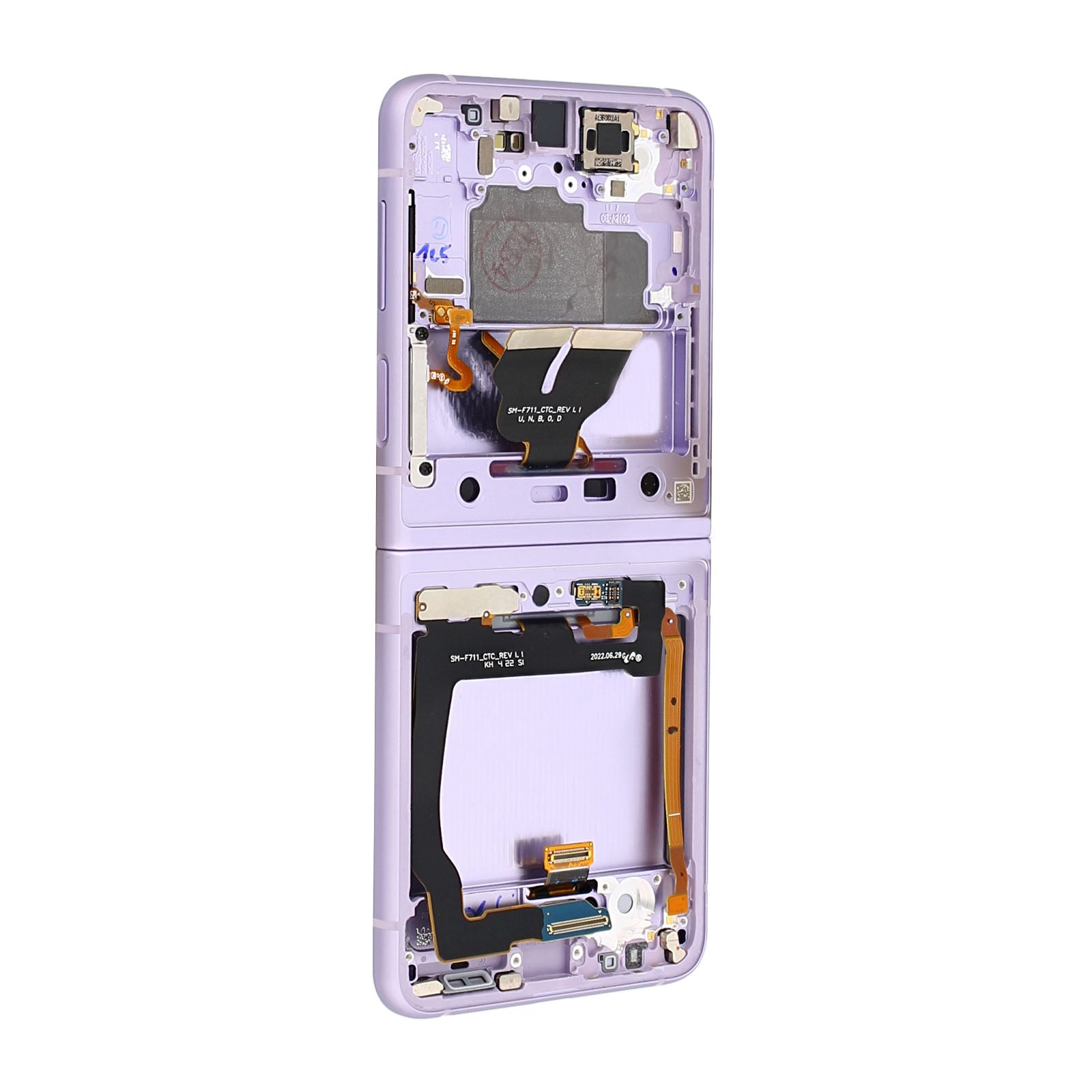 Samsung Galaxy Z Flip3 Main F711B Original Service Pack Display Rahmen Lavender – Bild 4