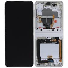 Samsung Galaxy Z Flip3 F711B Main Display und Touchscreen-Digitizer mit Rahmen Cream Service Pack