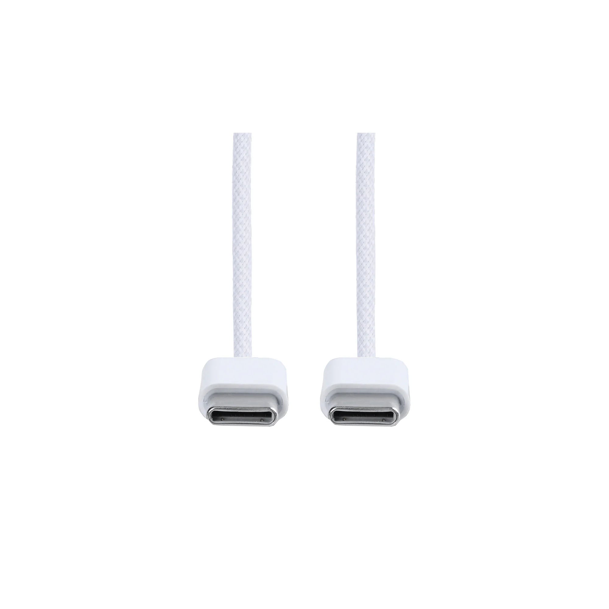 Für Apple iPhone 15, 16, 17 Series USB-C To USB-C Woven Kabel 200cm 60W White Bulk – Bild 2