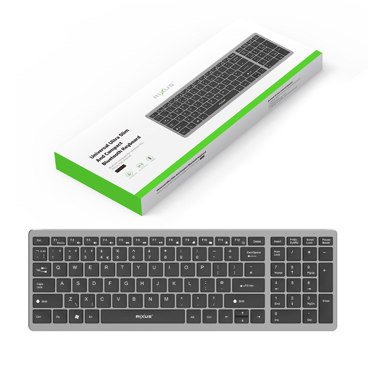Rixus RXWK02 Universal Ultra-Thin Bluetooth Keyboard – Bild 5