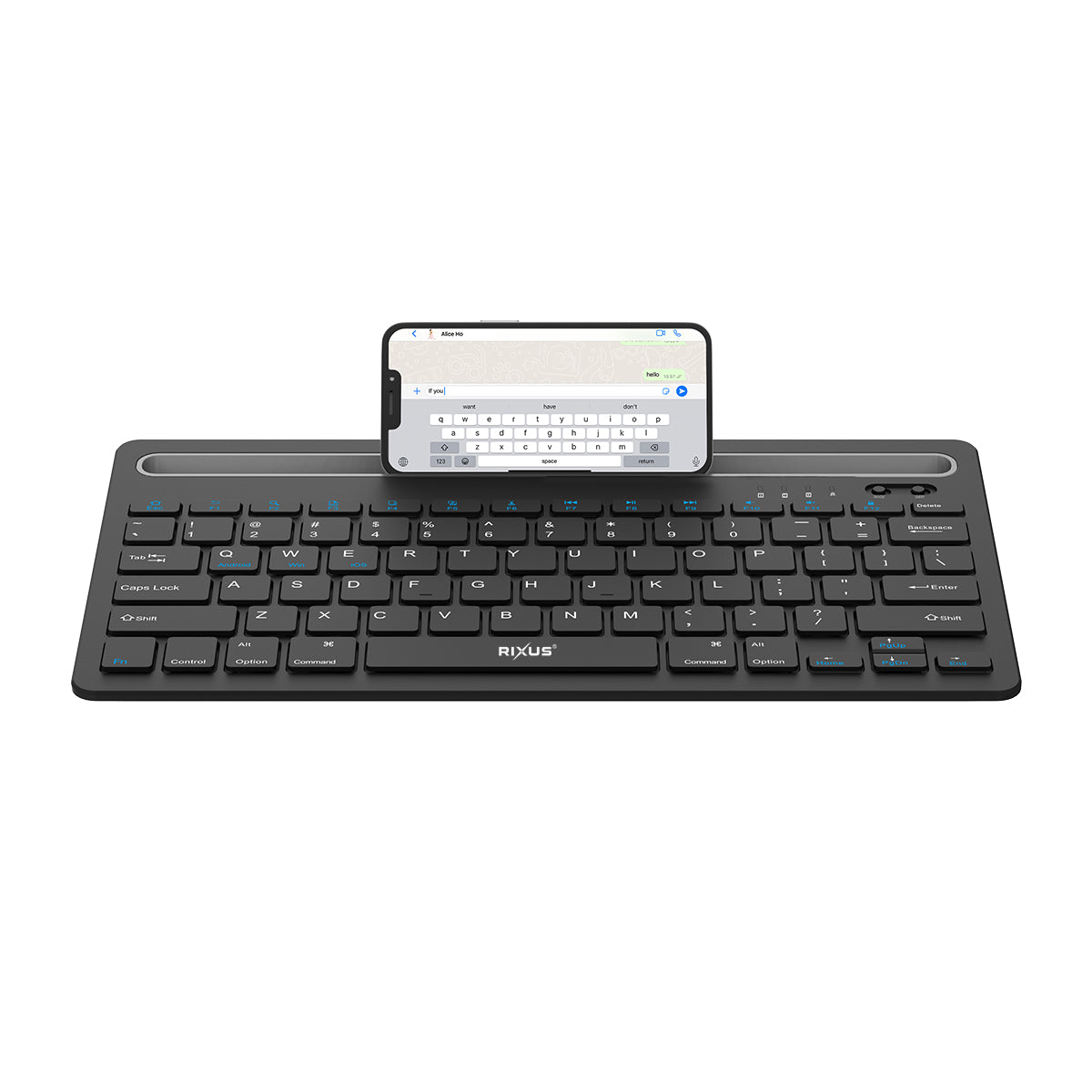 Rixus RXWK01 Universal Ultra Slim und Compact Bluetooth Keyboard