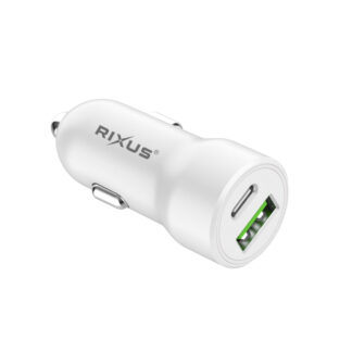 Rixus RXCC16 Fast 38W Car Adapter Dual-Port (PD+QC 3.0)