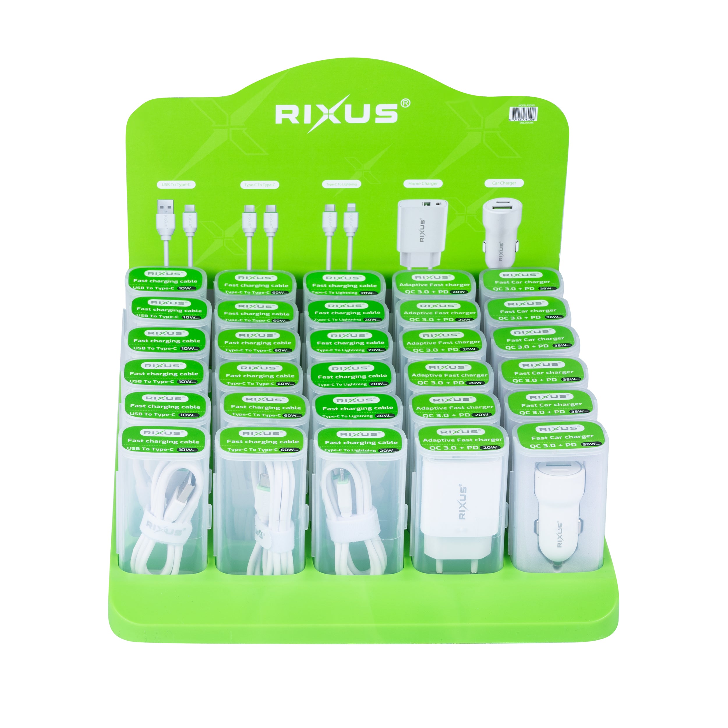 Rixus RXDS01 Counter Display Stand mit Cables und Chargers – Bild 2