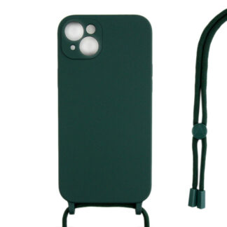 Rixus TPU Necklace Cord Abdeckung für Apple iPhone 14 Plus Dark Green
