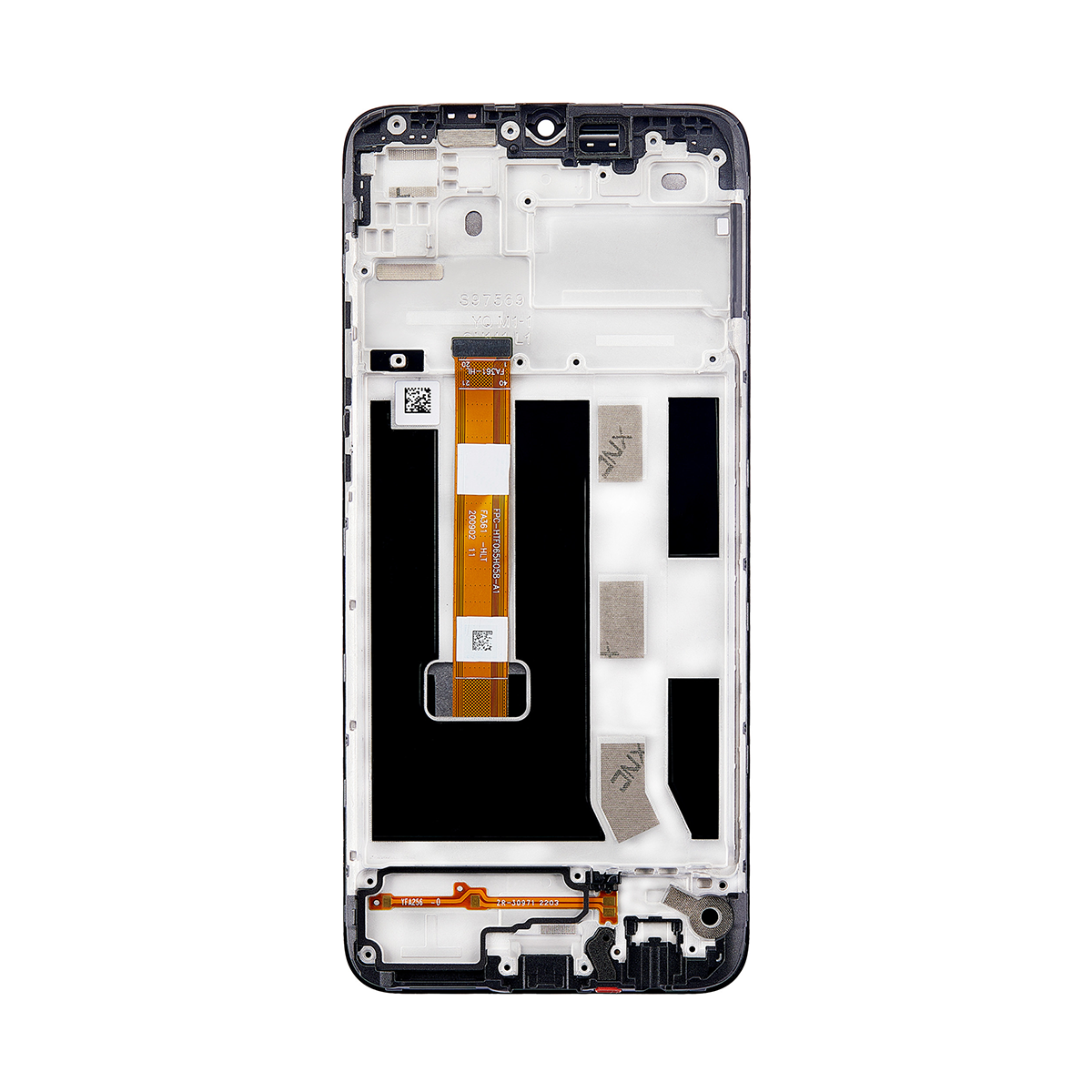 OEM Display für Oppo A15, A15S mit Rahmen Schwarz – Bild 3