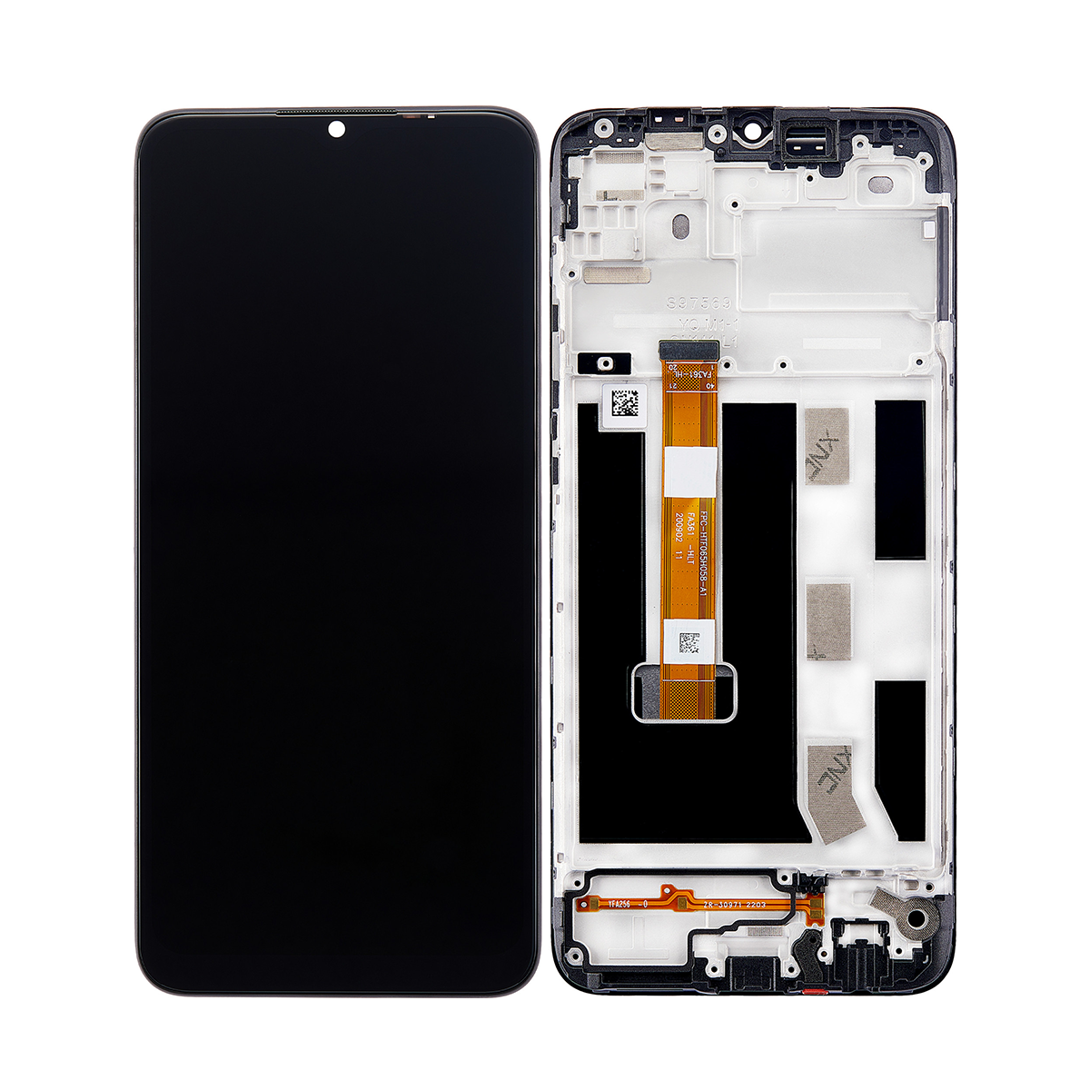 OEM Display für Oppo A15, A15S mit Rahmen Schwarz – Bild 4