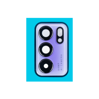 Oppo Reno 6 5G Kameraglas mit Rahmen Purple OEM