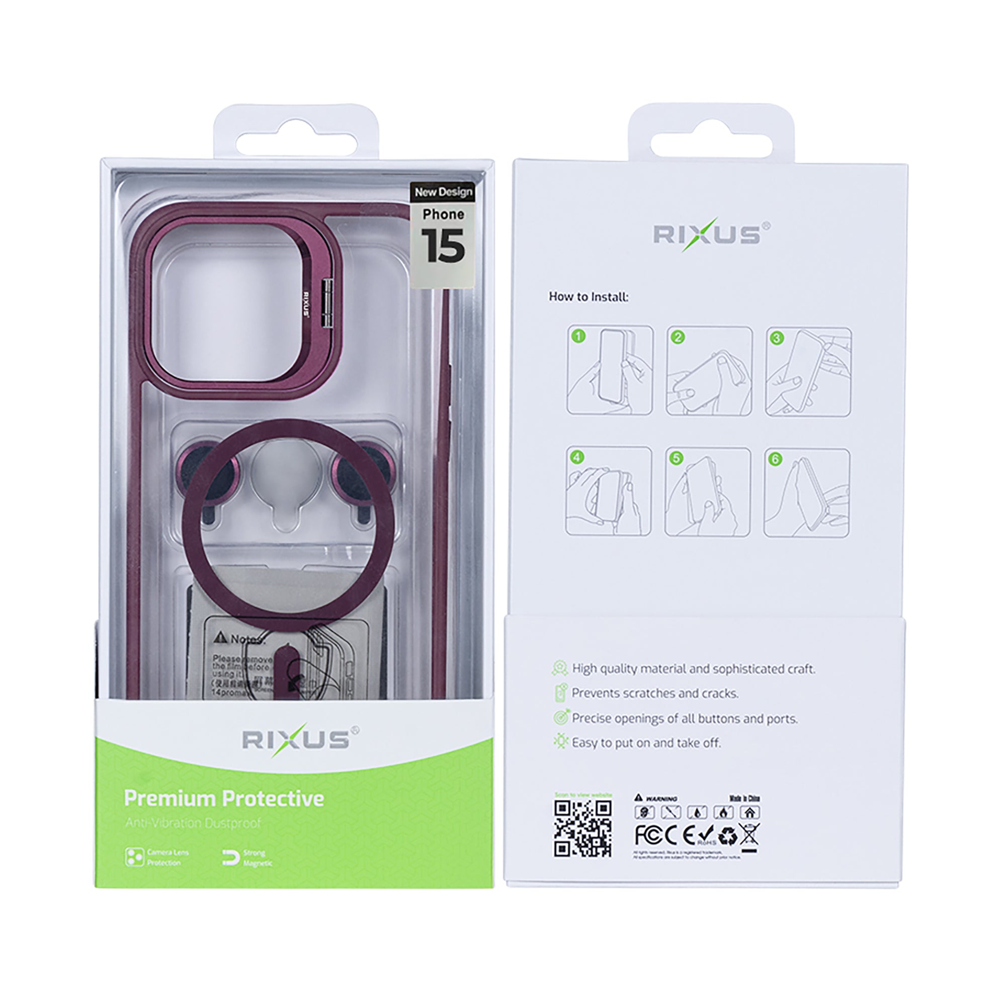 Rixus Classic 03 MagSafe Hülle für iPhone 15 16 17 Modell & Farbe – Bild 621