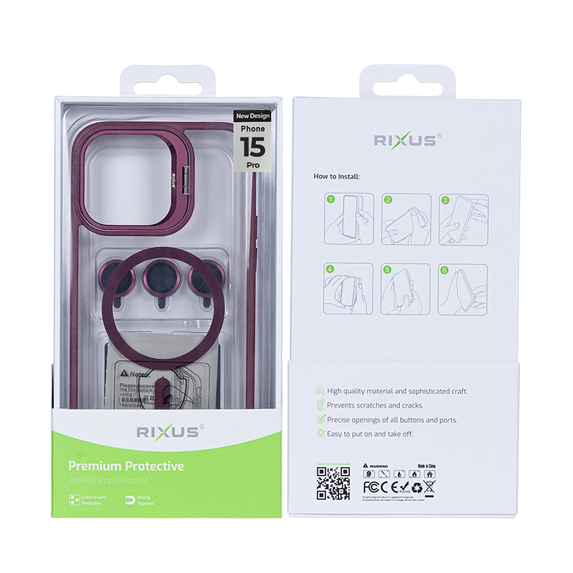 Rixus Classic 03 MagSafe Hülle für iPhone 15 16 17 Modell & Farbe – Bild 478
