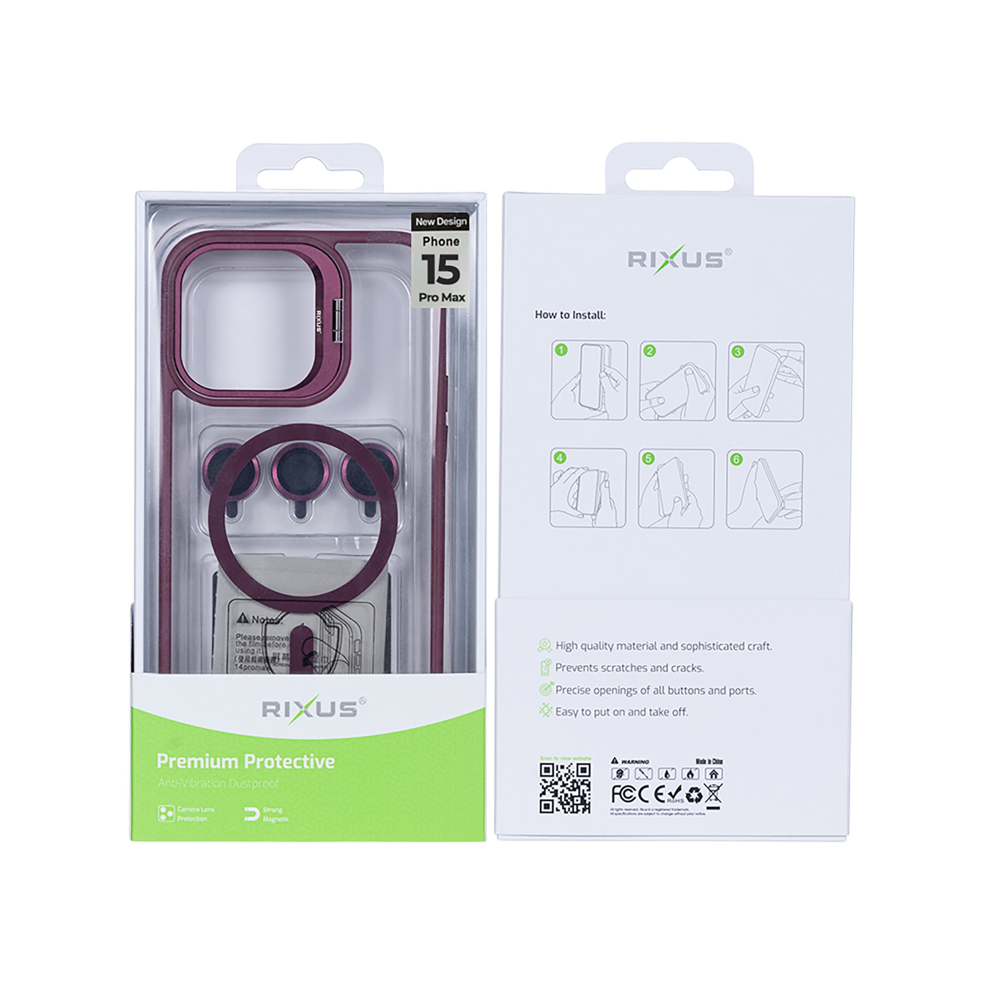Rixus Classic 03 MagSafe Hülle für iPhone 15 16 17 Modell & Farbe – Bild 532