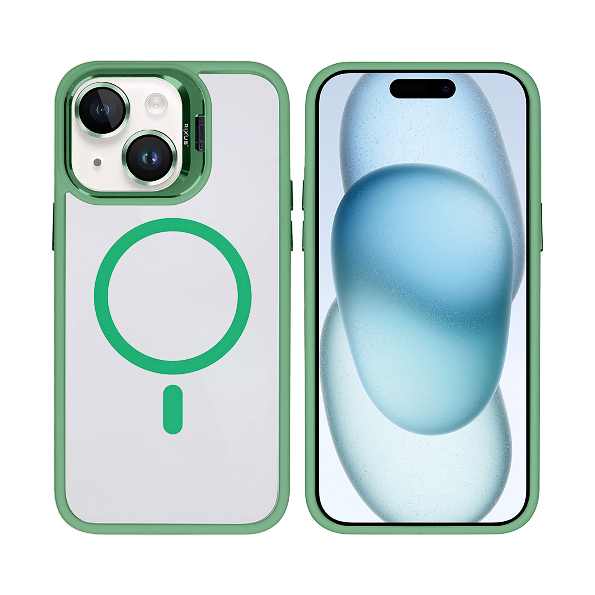 Rixus Classic 03 Hülle mit MagSafe kompatibel für Apple iPhone 14 Light Green – Bild 3