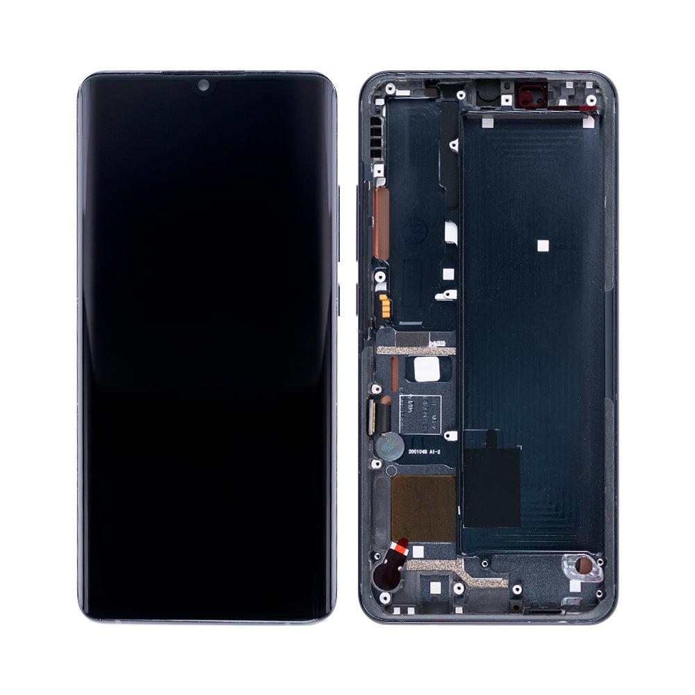 Xiaomi Mi Note 10, Mi Note 10 Pro, Mi Note 10 Lite Display und Touchscreen-Digitizer mit Rahmen Midnight Black OEM – Bild 4
