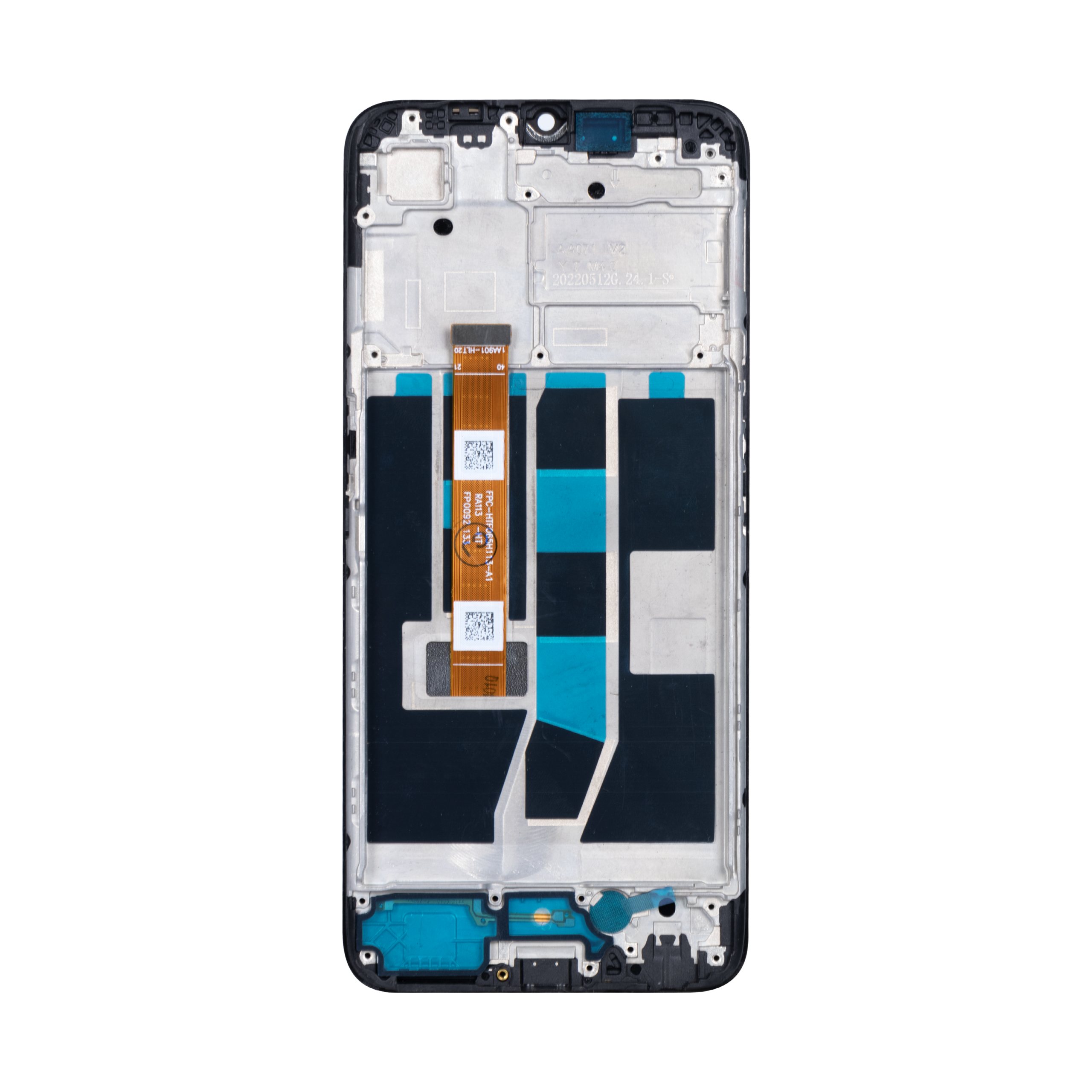 OEM Display für Oppo A16, A16S mit Rahmen Schwarz – Bild 3