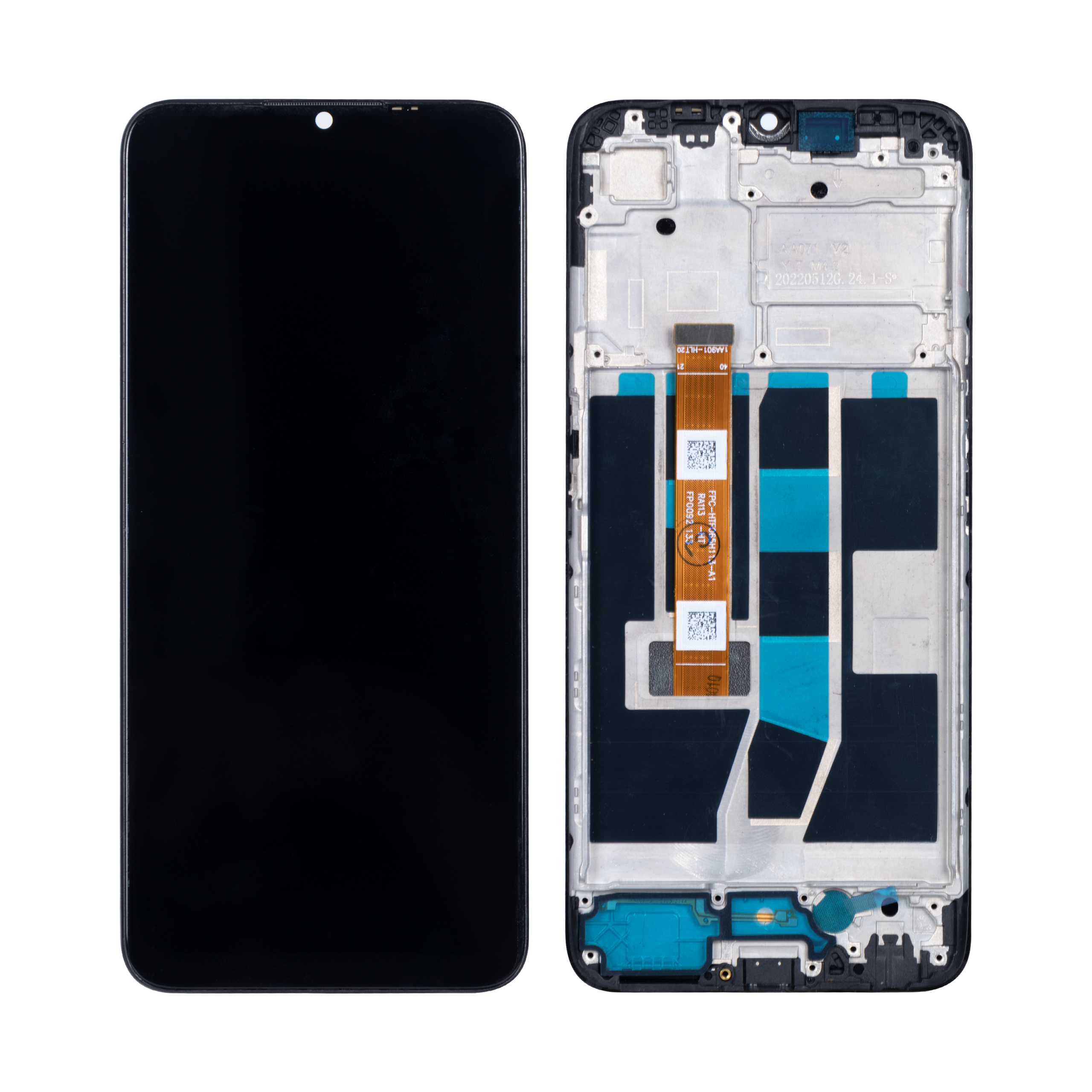 OEM Display für Oppo A16, A16S mit Rahmen Schwarz – Bild 4