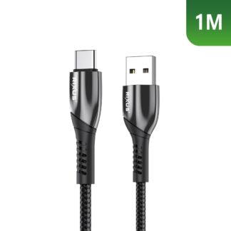Rixus RXUC30AC Alloy USB To USB-C Datenkabel Metal Gray