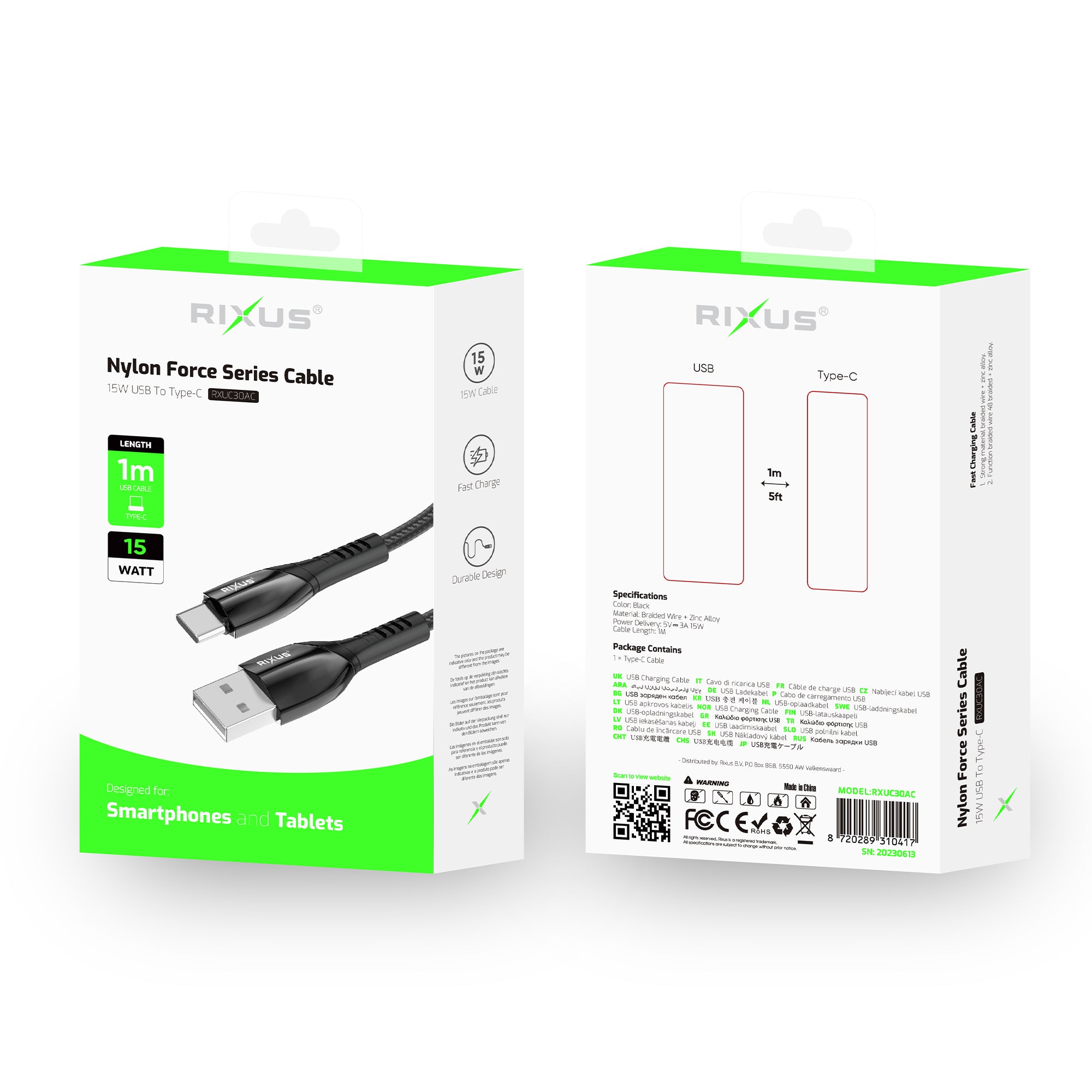 Rixus RXUC30AC Alloy USB To USB-C Datenkabel Metal Gray – Bild 5