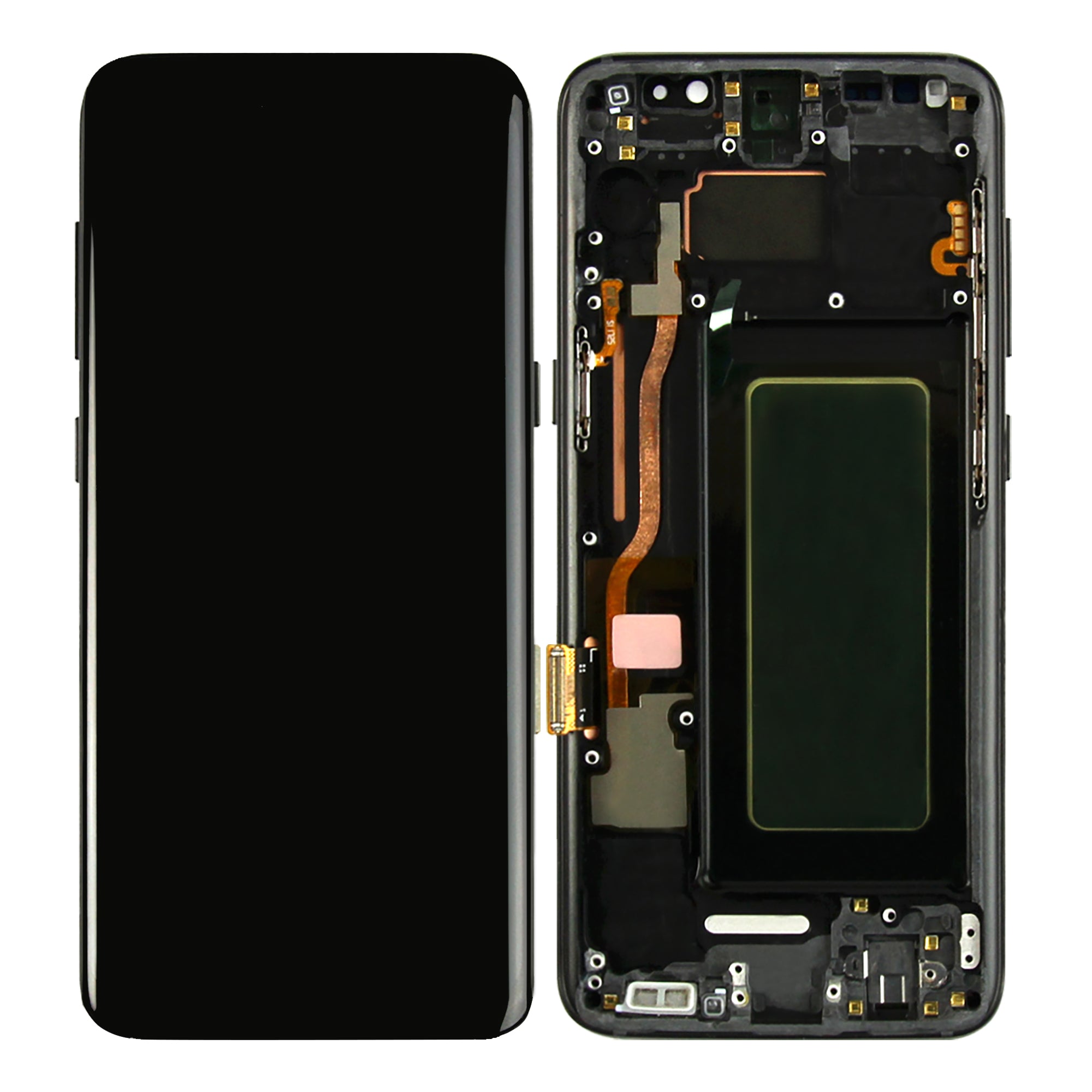Samsung Galaxy S8 G950F Display und Touchscreen-Digitizer mit Rahmen Black aufbereitet – Bild 3