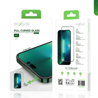 Rixus Clear HD Full Curved Edge Panzerglas für Apple iPhone 14 Pro Max