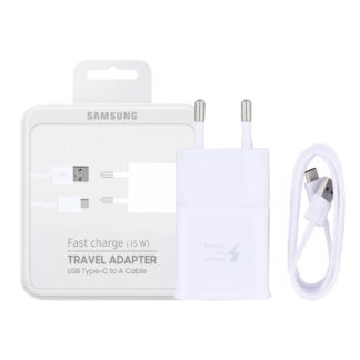 Samsung Fast Charger USB-A 15W mit USB-A To USB-C Kabel White Original Verkaufsverpackung